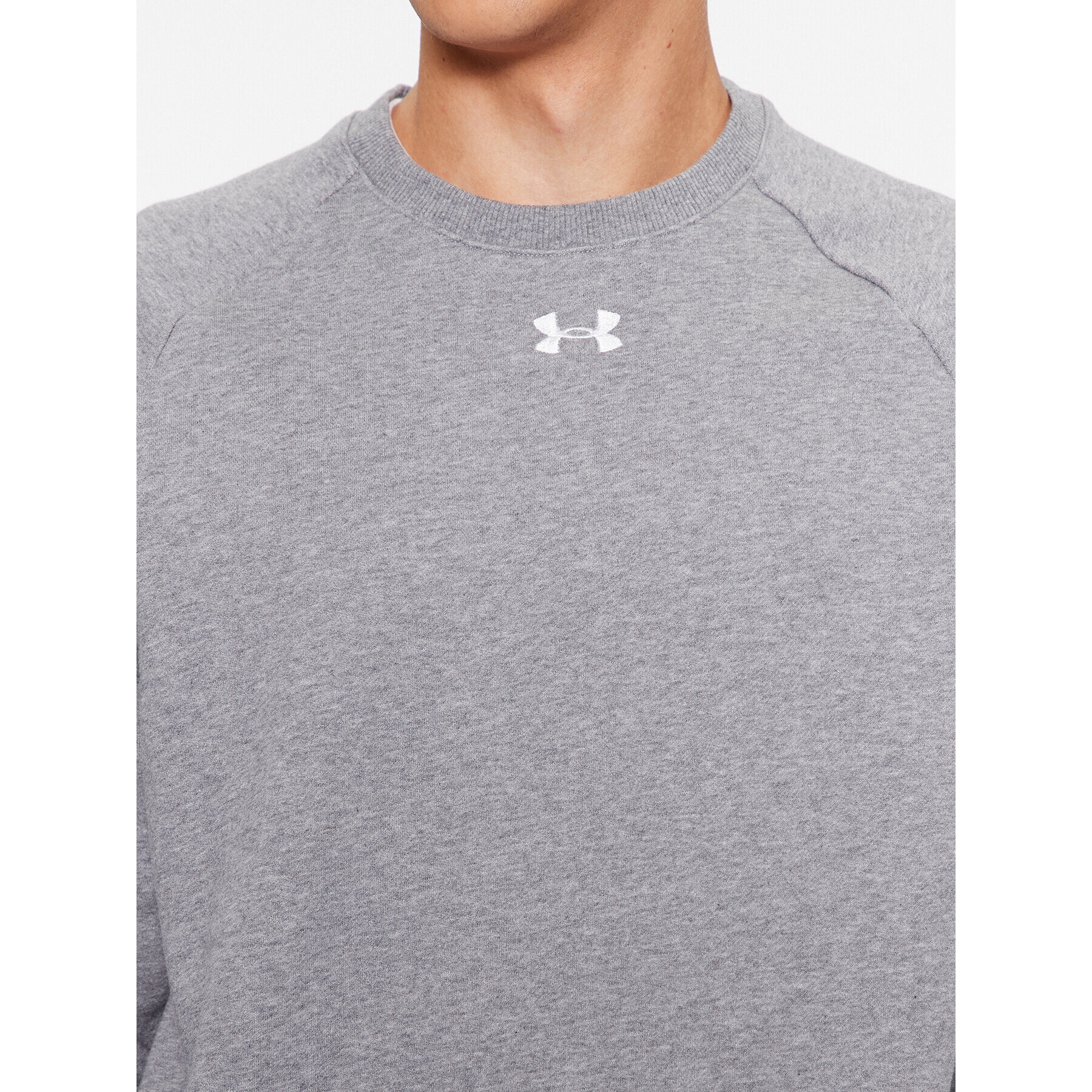 Under Armour Суитшърт Ua Rival Fleece Crew 1379755 Сив Loose Fit - Pepit.bg