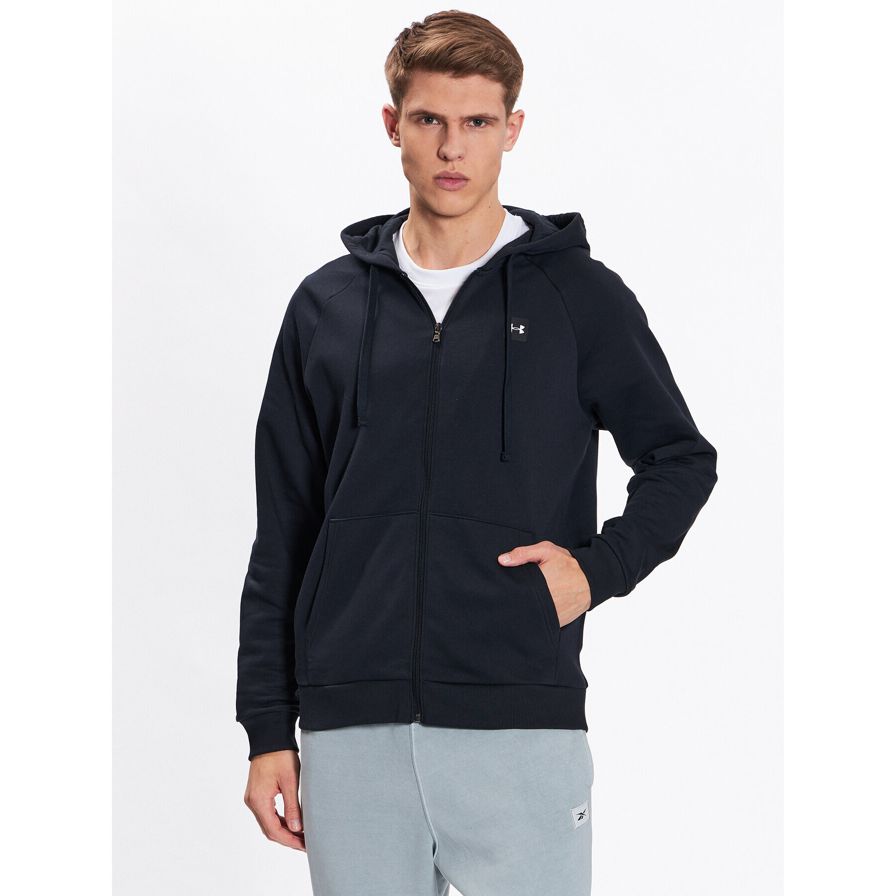 Under Armour Суитшърт UA Rival Fleece FZ Hoodie 1357111 Черен Regular Fit - Pepit.bg