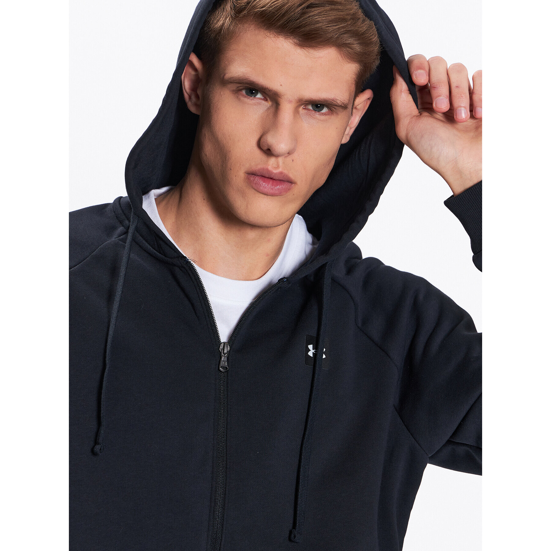 Under Armour Суитшърт UA Rival Fleece FZ Hoodie 1357111 Черен Regular Fit - Pepit.bg