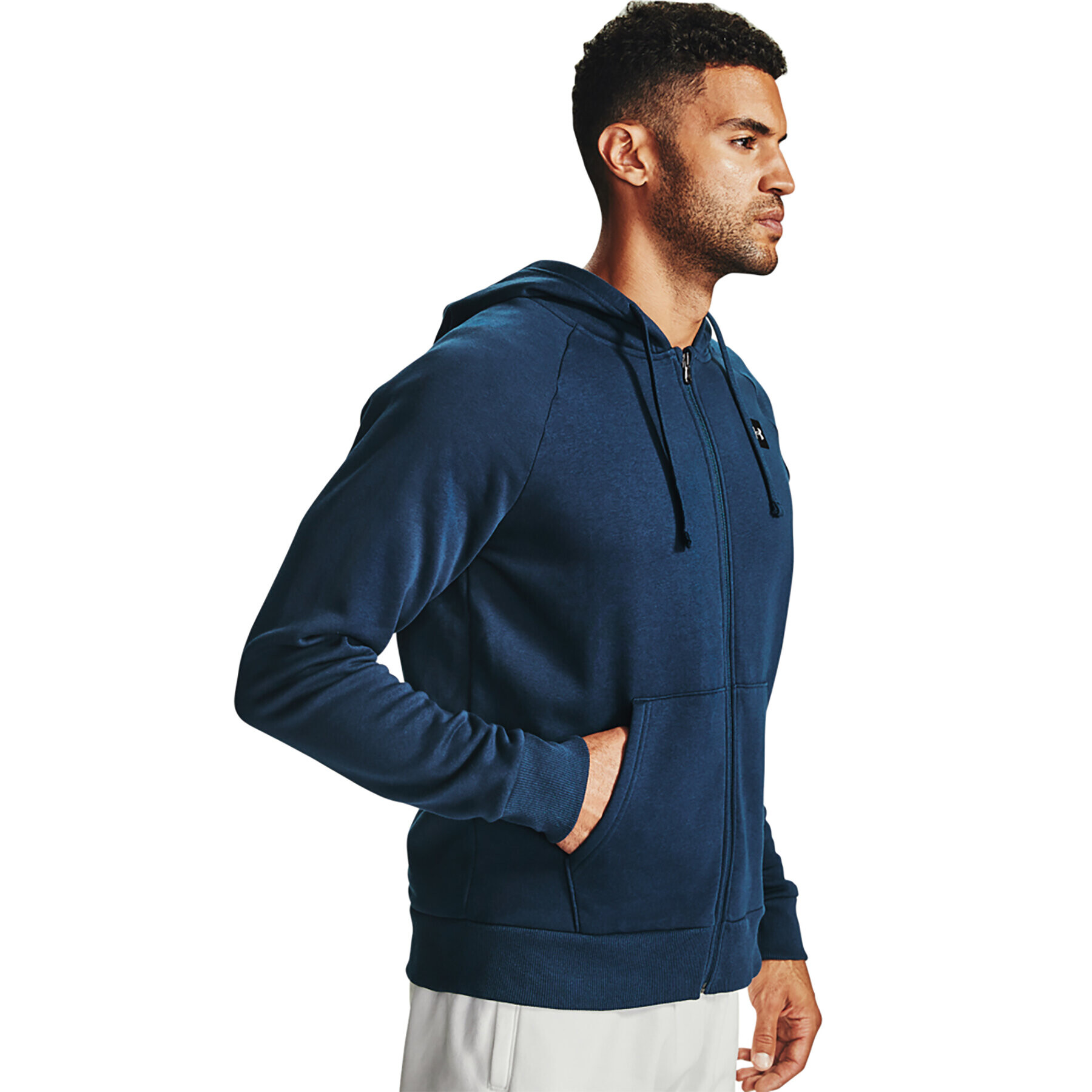 Under Armour Суитшърт UA Rival Fleece FZ Hoodie 1357111 Тъмносин Regular Fit - Pepit.bg