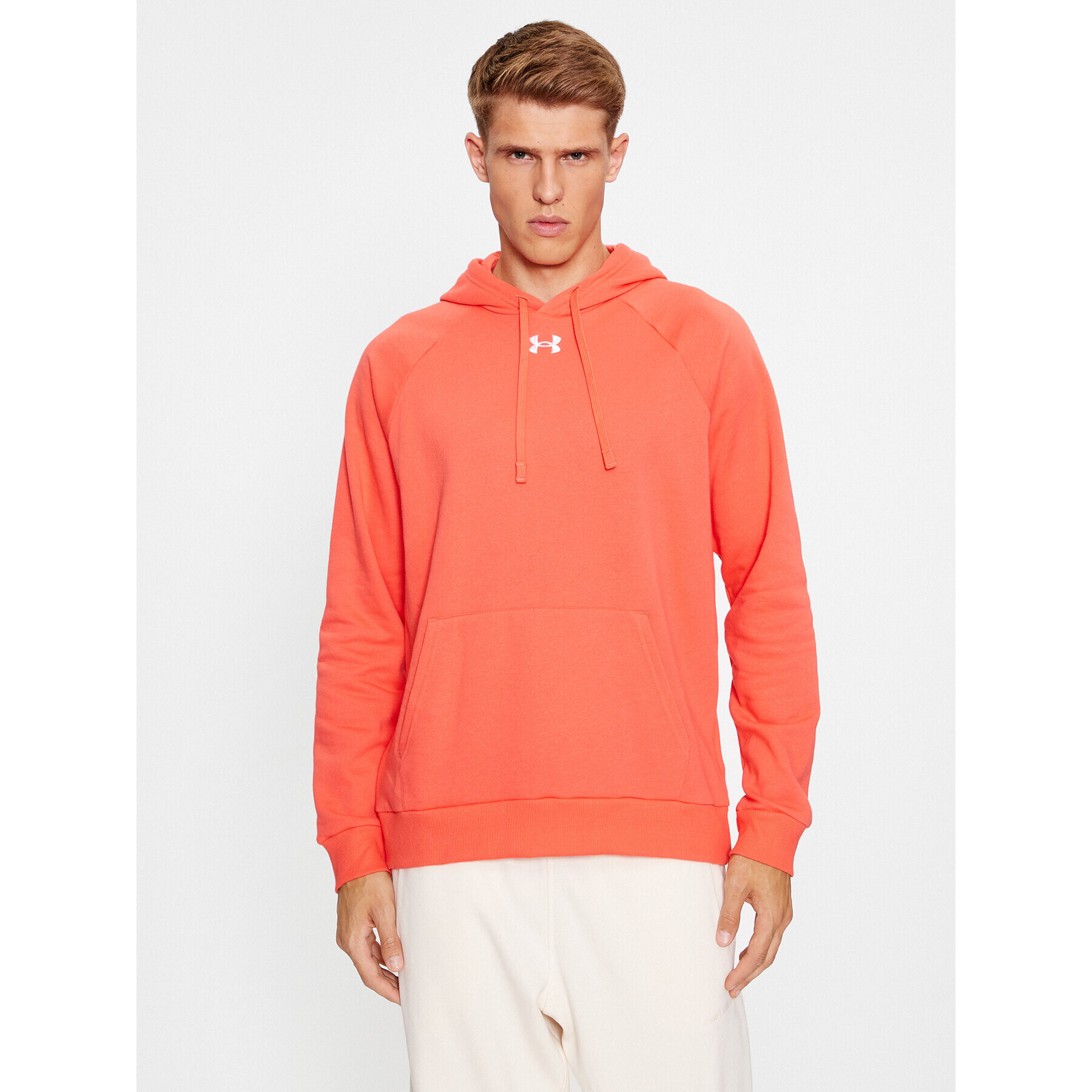 Under Armour Суитшърт Ua Rival Fleece Hoodie 1379757 Червен Loose Fit - Pepit.bg