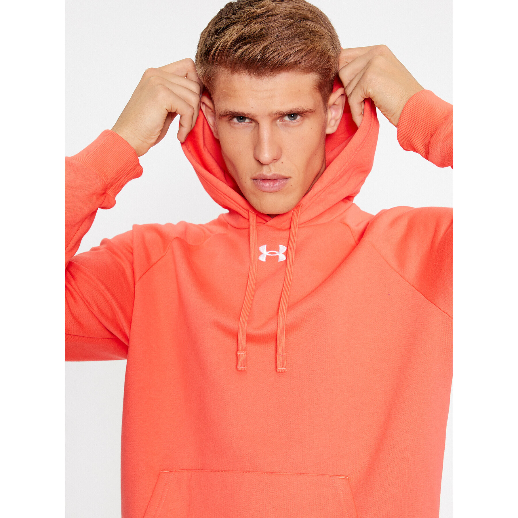 Under Armour Суитшърт Ua Rival Fleece Hoodie 1379757 Червен Loose Fit - Pepit.bg