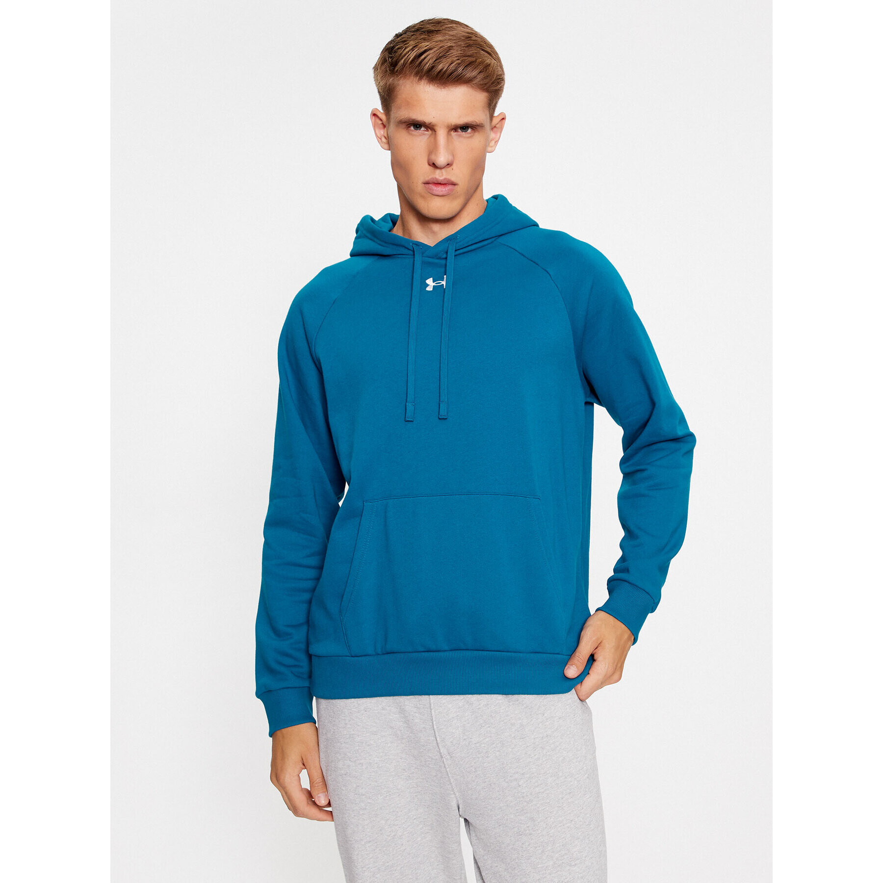 Under Armour Суитшърт Ua Rival Fleece Hoodie 1379757 Син Loose Fit - Pepit.bg