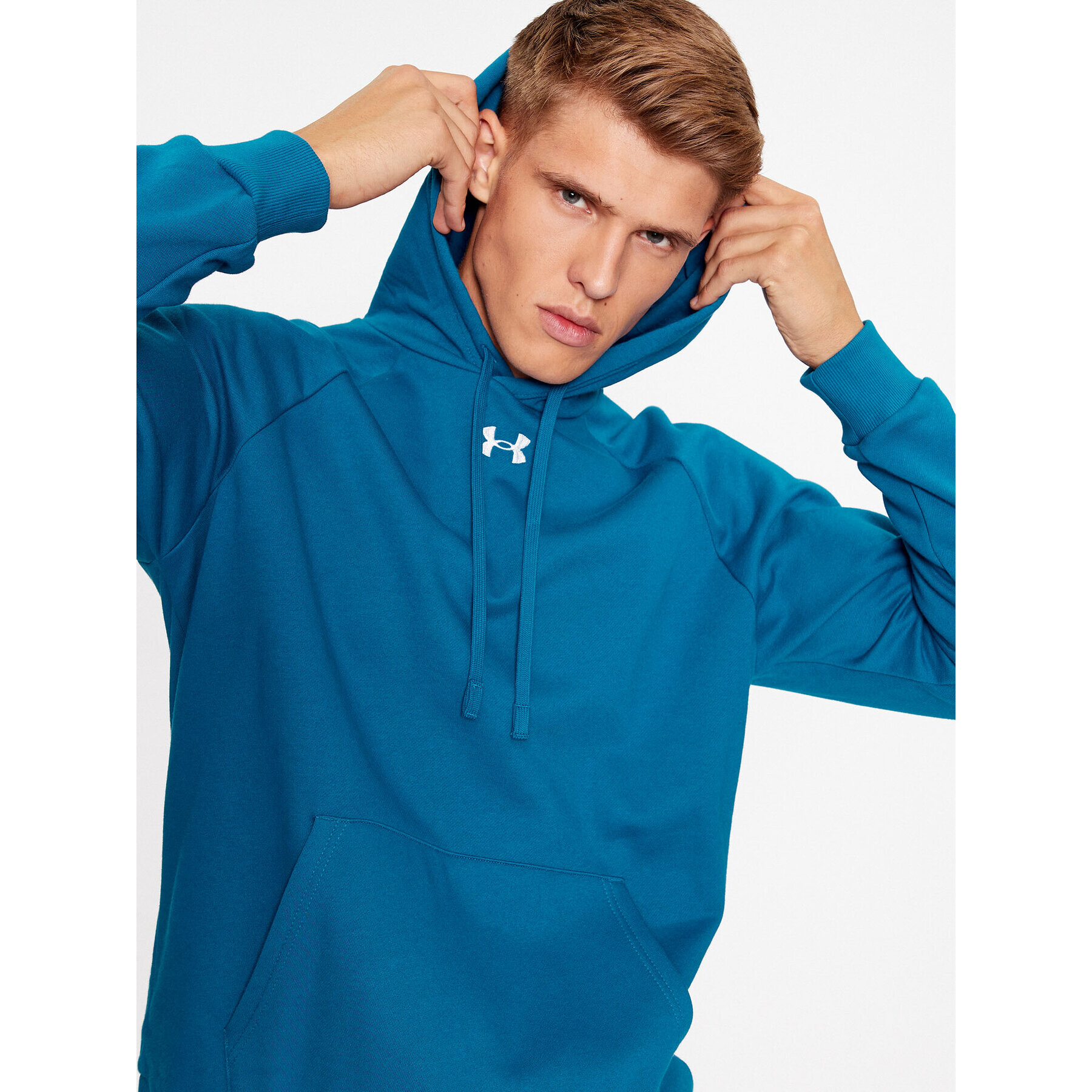 Under Armour Суитшърт Ua Rival Fleece Hoodie 1379757 Син Loose Fit - Pepit.bg