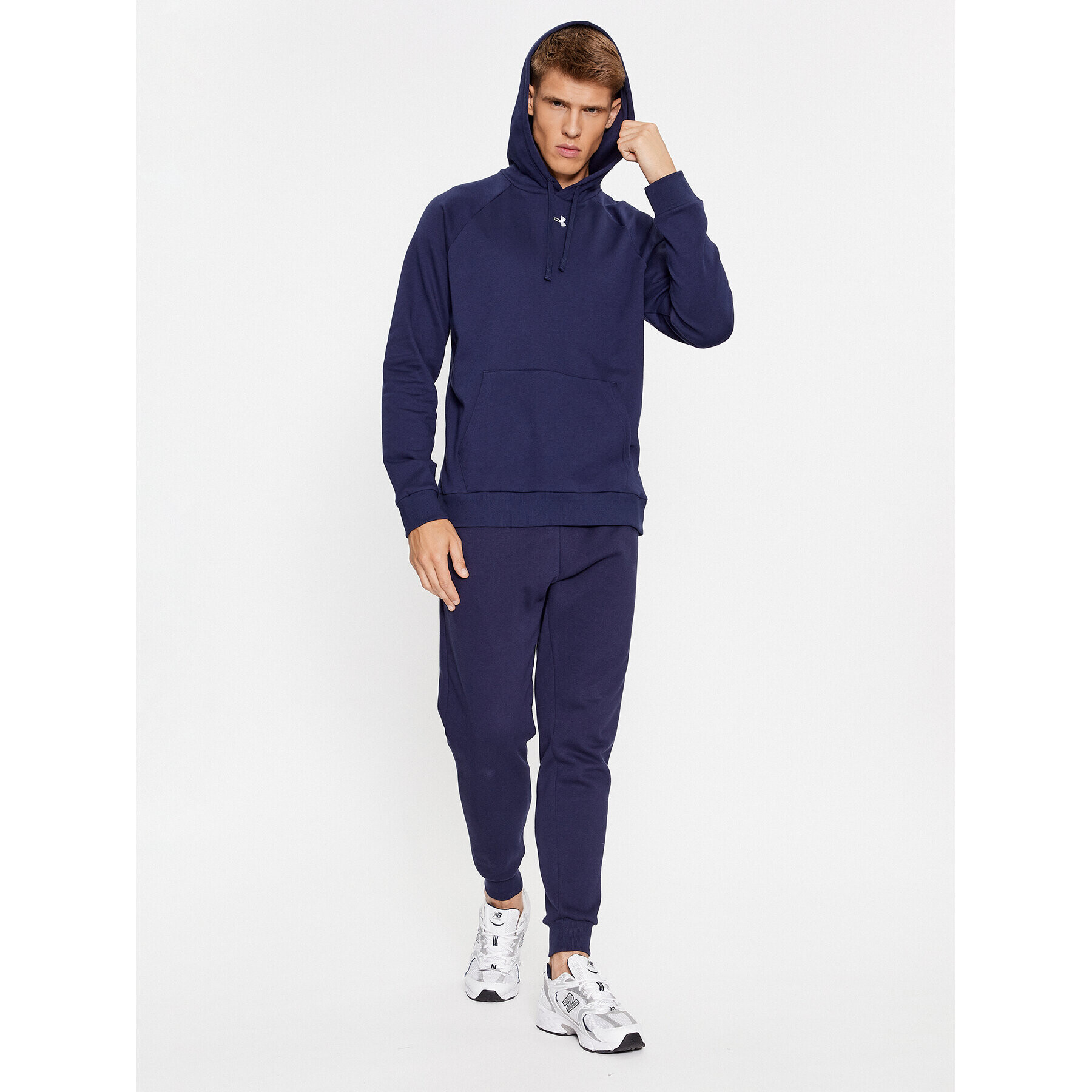 Under Armour Суитшърт Ua Rival Fleece Hoodie 1379757 Тъмносин Loose Fit - Pepit.bg