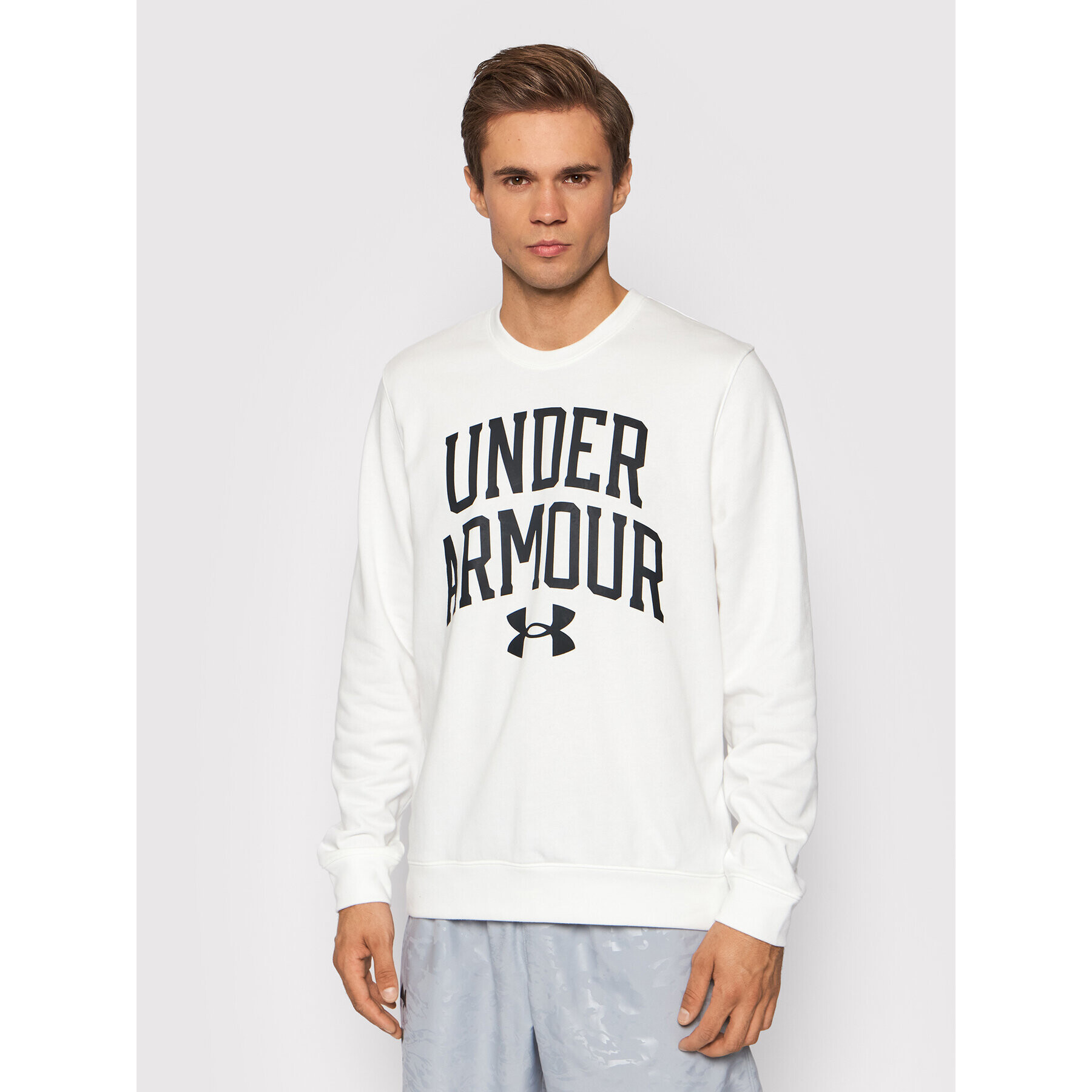 Under Armour Суитшърт Ua Rival Terry 1361561 Бял Loose Fit - Pepit.bg