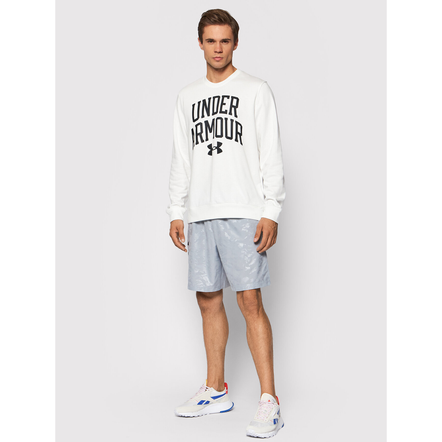 Under Armour Суитшърт Ua Rival Terry 1361561 Бял Loose Fit - Pepit.bg