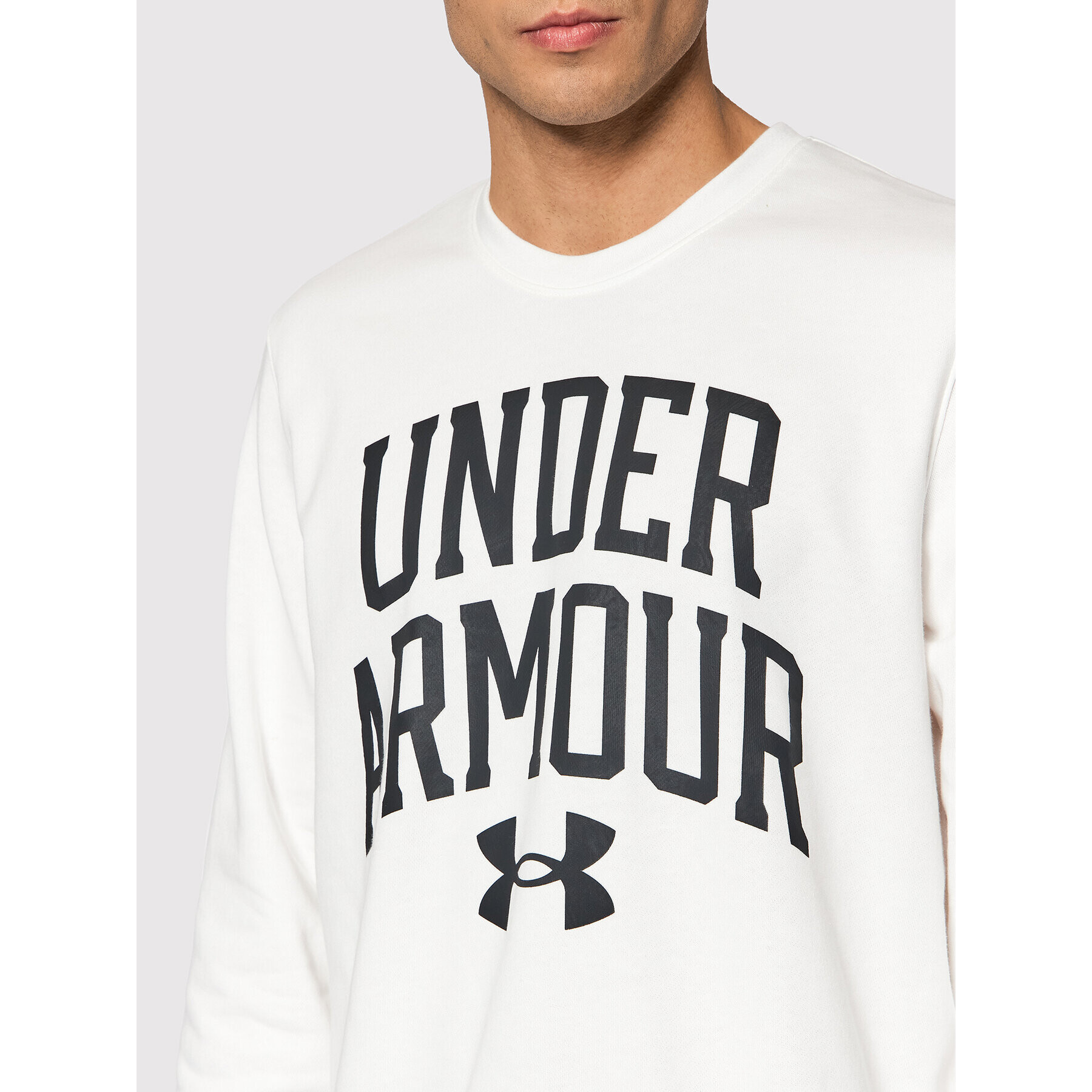 Under Armour Суитшърт Ua Rival Terry 1361561 Бял Loose Fit - Pepit.bg