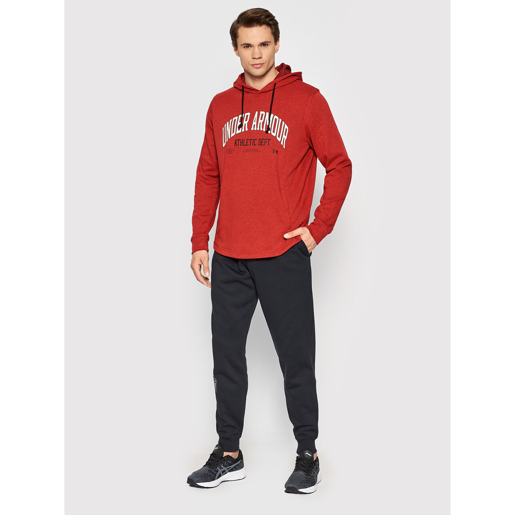 Under Armour Суитшърт Ua Rival Terry Athletic Department 1370354 Червен Regular Fit - Pepit.bg