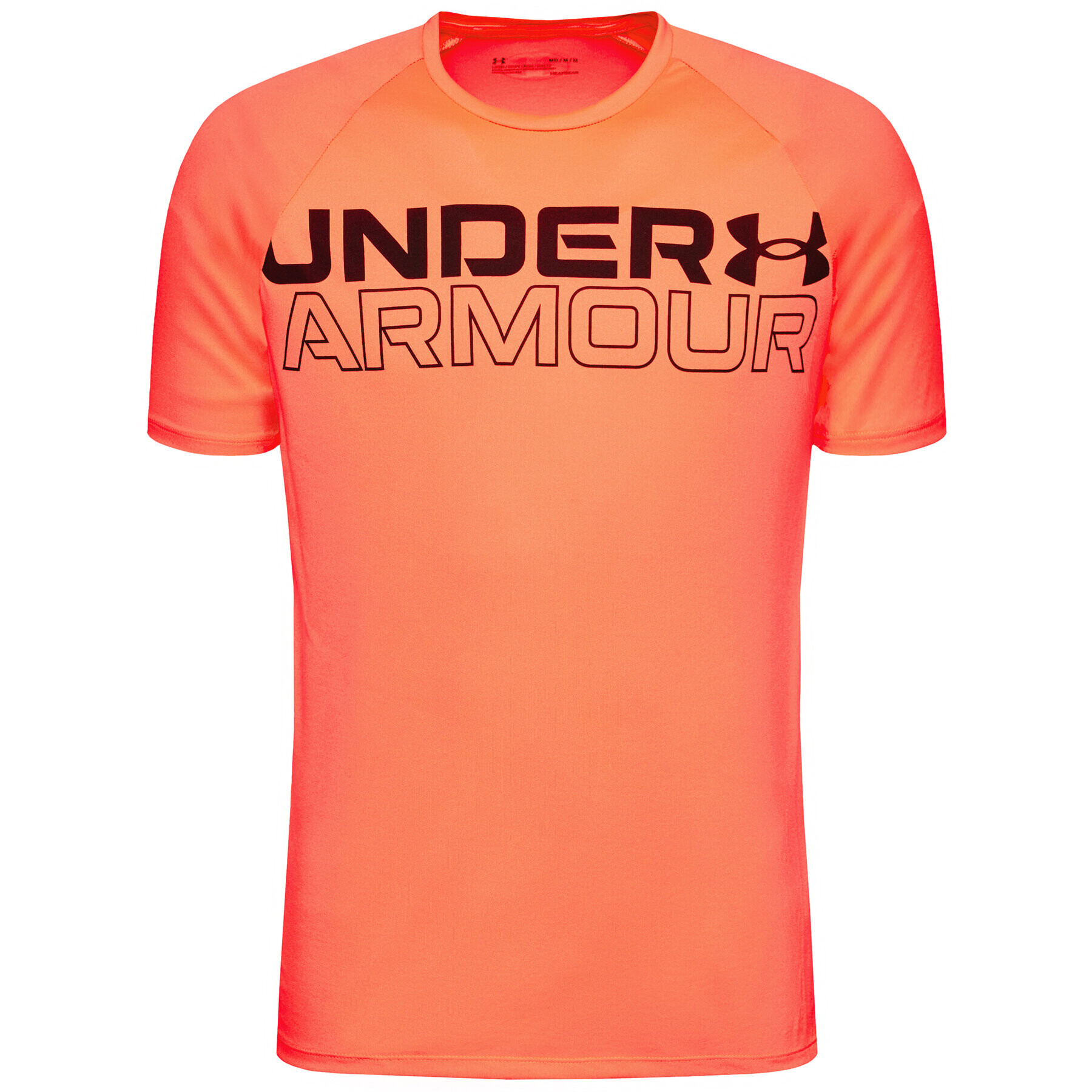 Under Armour Тениска от техническо трико Wordmark 1361702 Оранжев Loose Fit - Pepit.bg