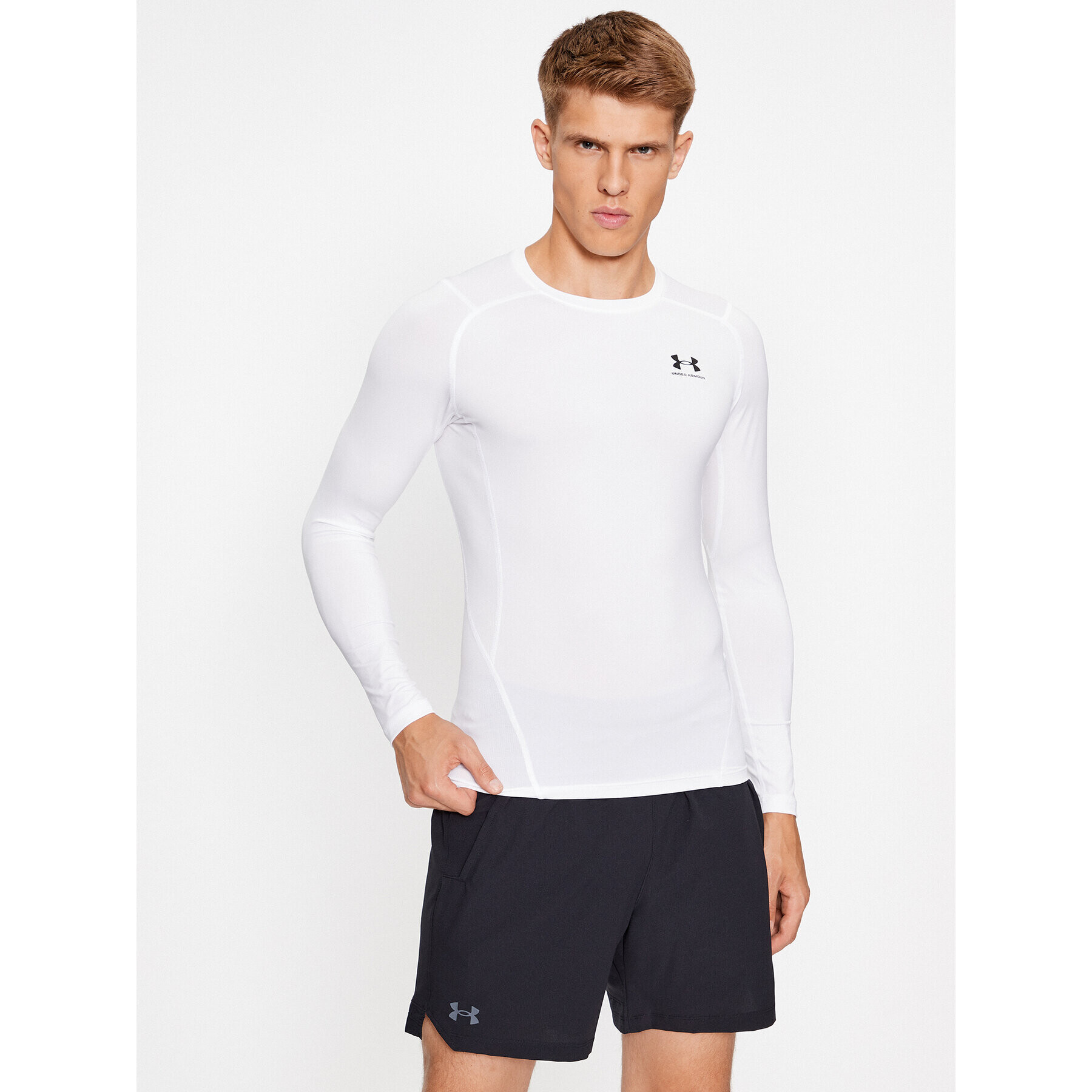 Under Armour Тениска от техническо трико Ua Hg Armour Comp Ls 1361524 Бял Compression Fit - Pepit.bg