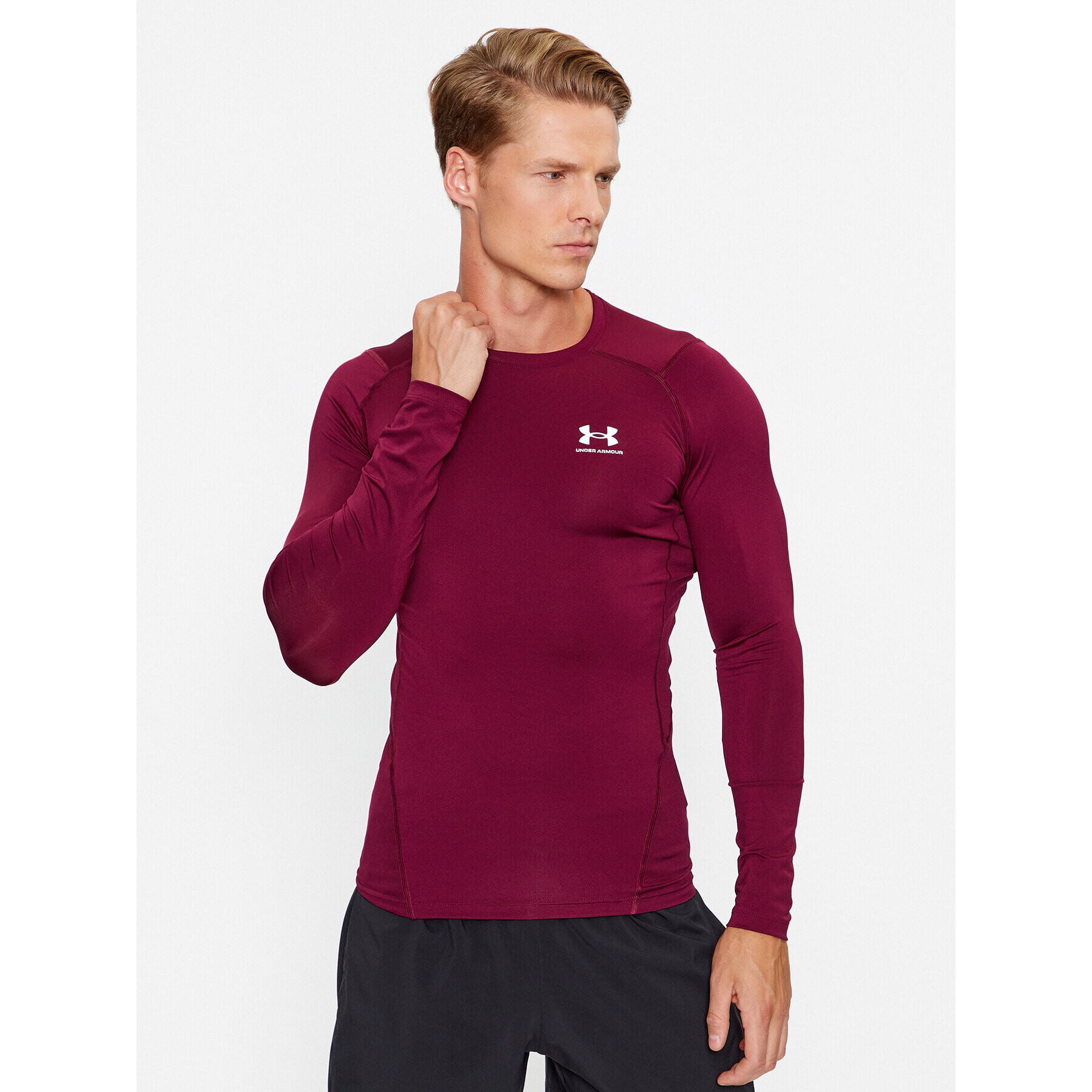 Under Armour Тениска от техническо трико Ua Hg Armour Comp Ls 1361524 Бордо Compression Fit - Pepit.bg