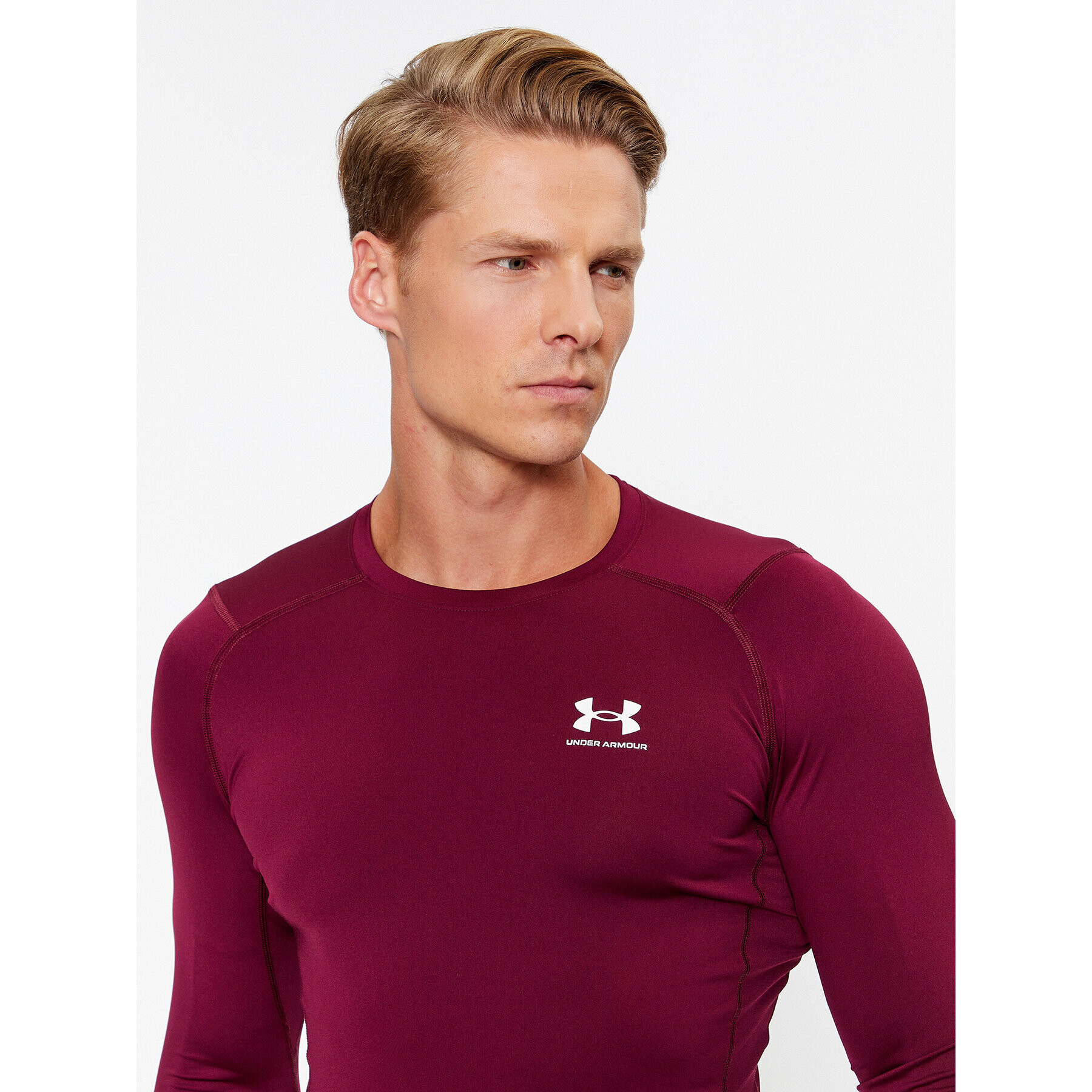 Under Armour Тениска от техническо трико Ua Hg Armour Comp Ls 1361524 Бордо Compression Fit - Pepit.bg