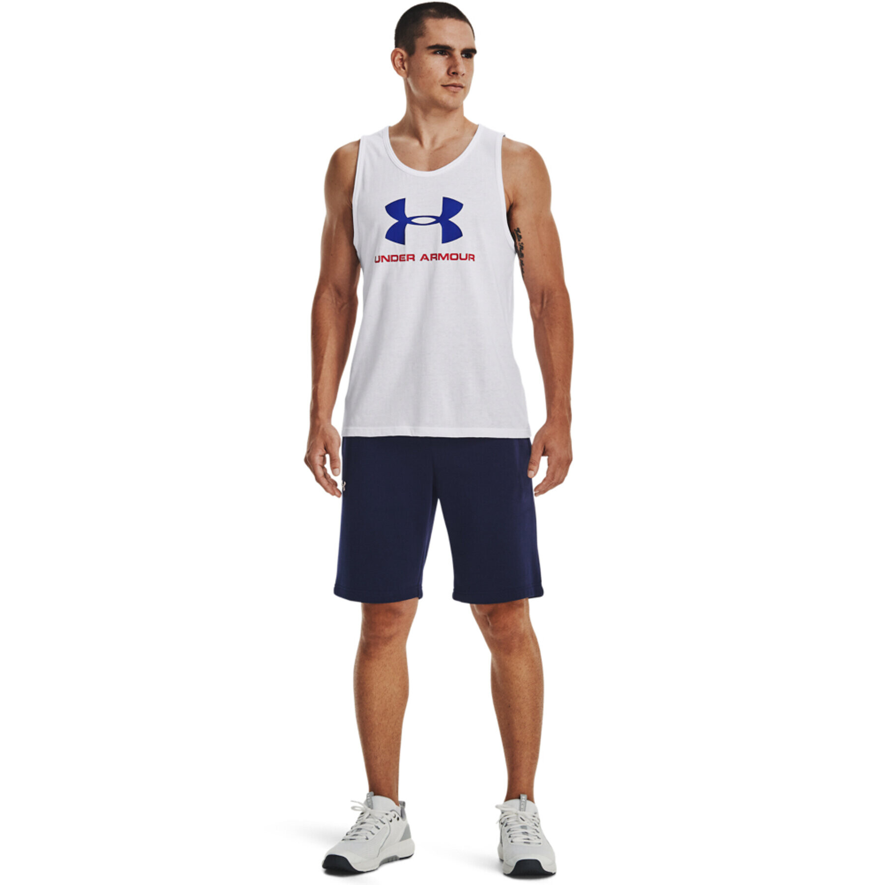 Under Armour Тениска от техническо трико UA SPORTSTYLE LOGO TANK 1329589 Бял Regular Fit - Pepit.bg