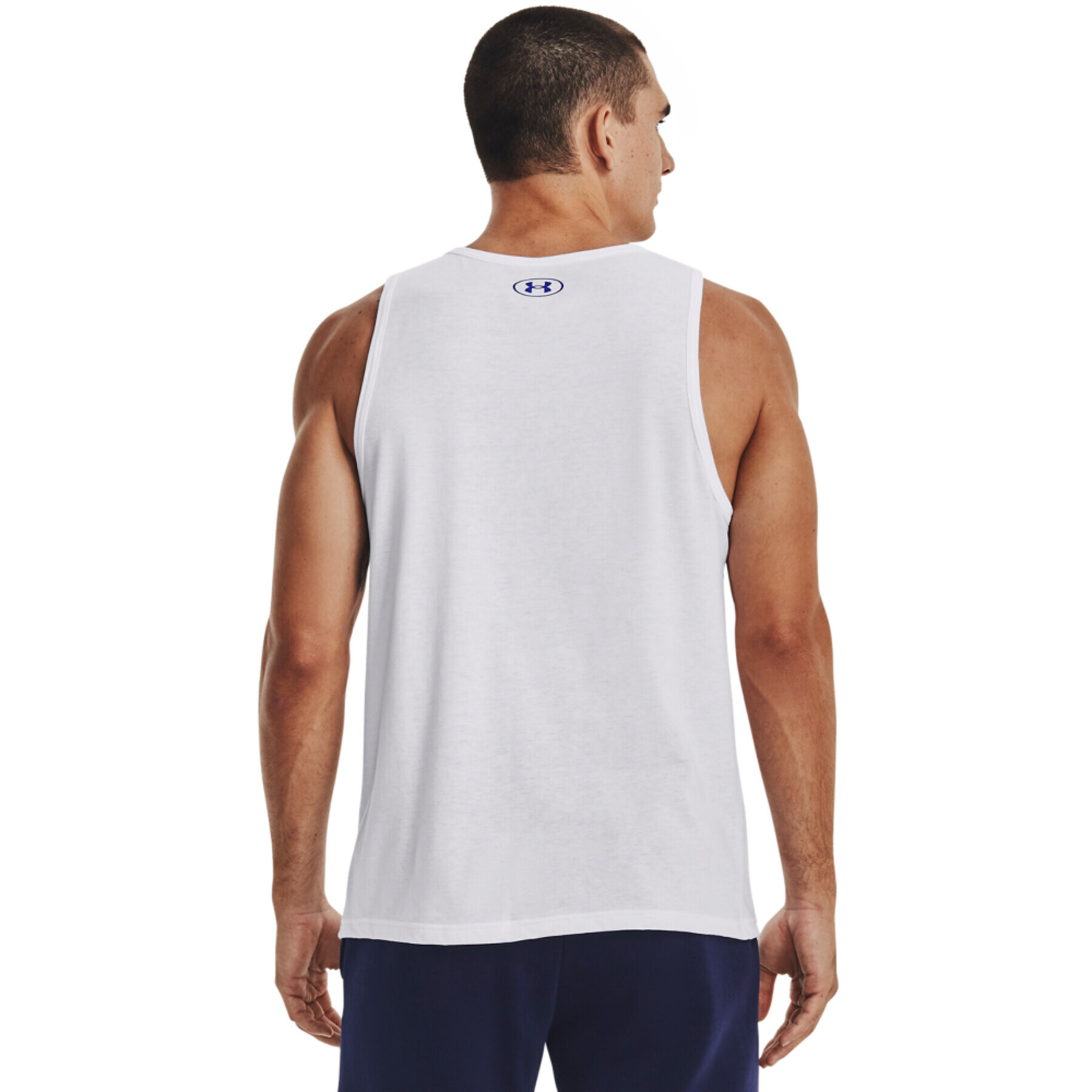 Under Armour Тениска от техническо трико UA SPORTSTYLE LOGO TANK 1329589 Бял Regular Fit - Pepit.bg