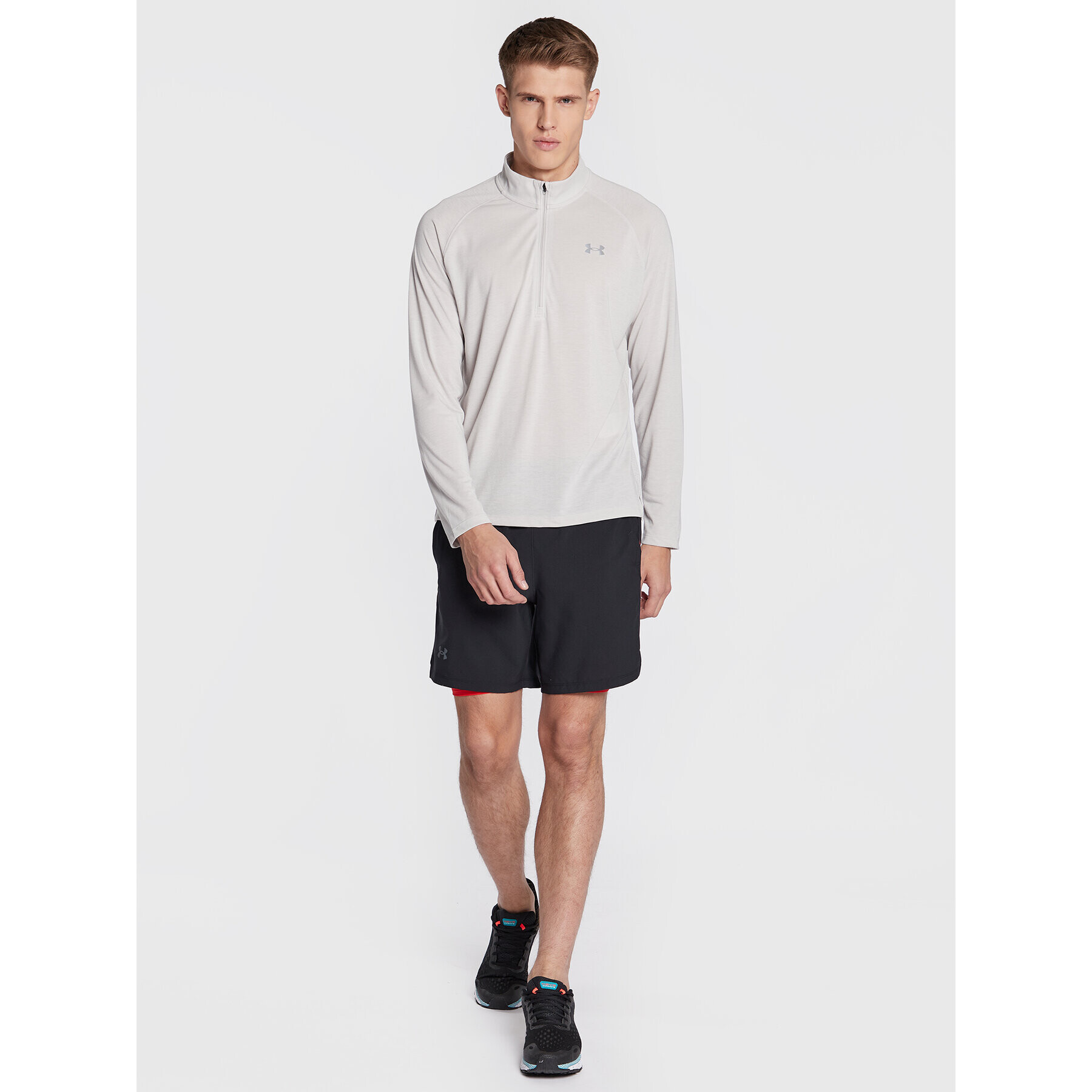 Under Armour Тениска от техническо трико Ua Streaker 1361474 Сив Slim Fit - Pepit.bg