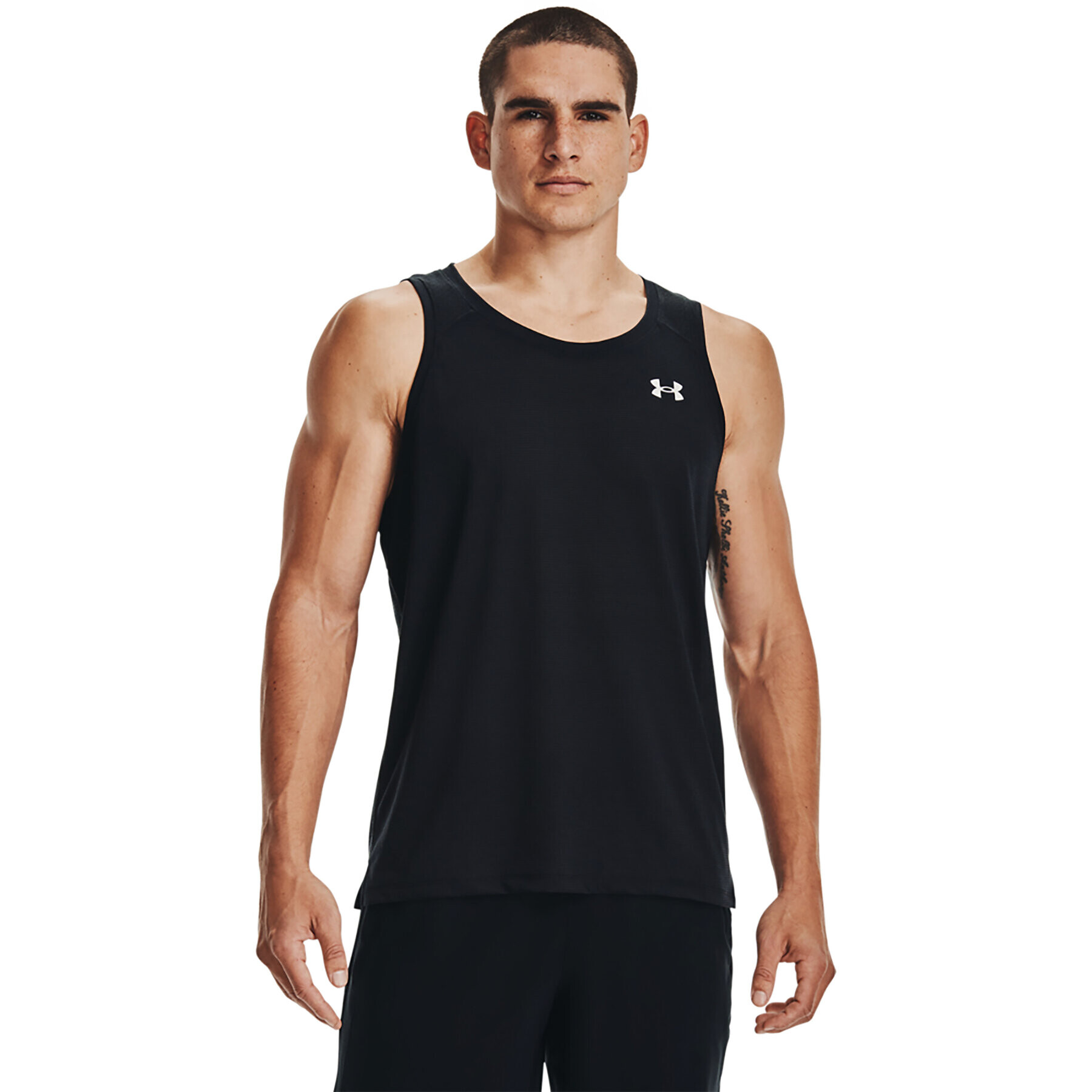 Under Armour Тениска от техническо трико UA STREAKER SINGLET 1361468 Черен Regular Fit - Pepit.bg