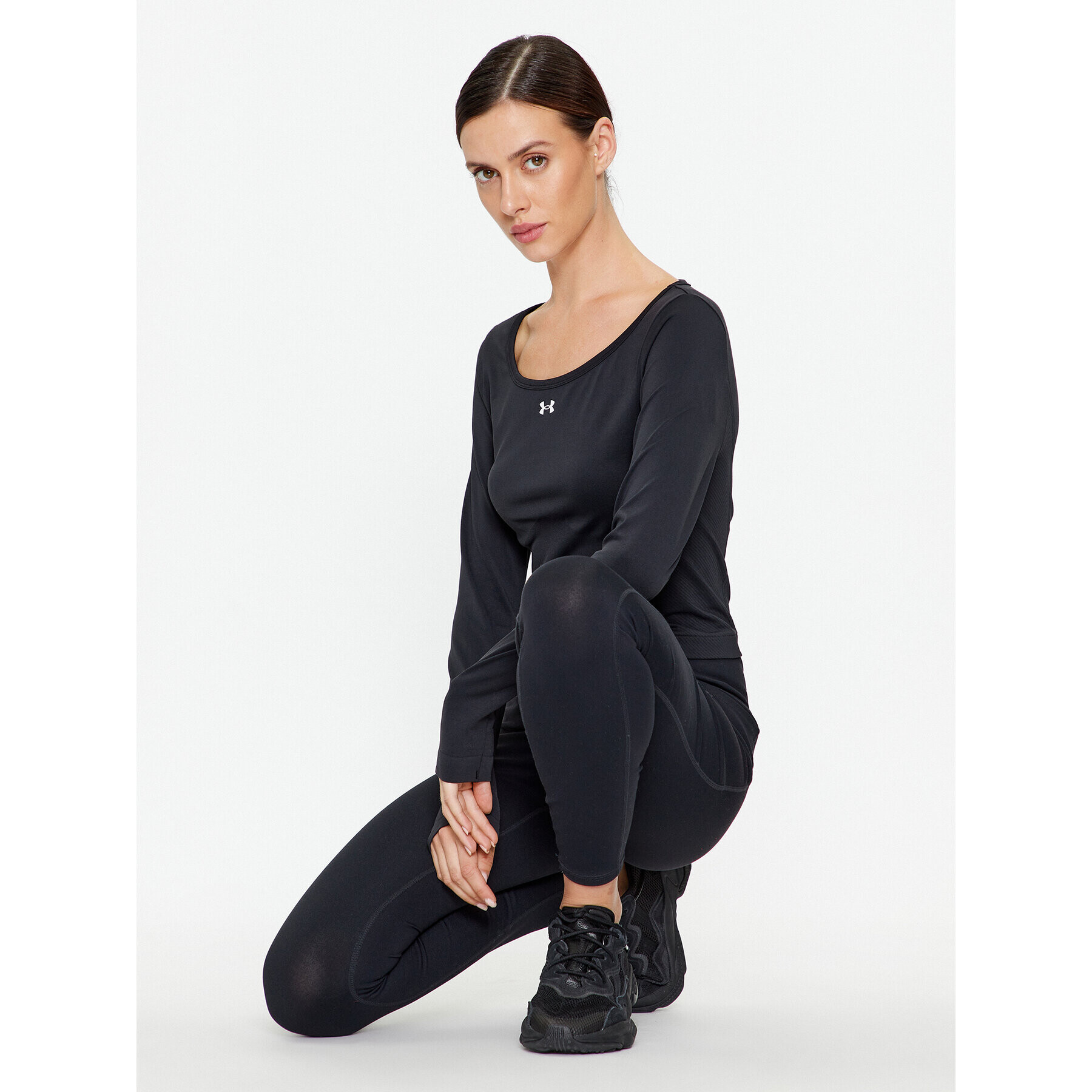 Under Armour Тениска от техническо трико Ua Train Seamless Ls 1379150 Черен Fitted Fit - Pepit.bg