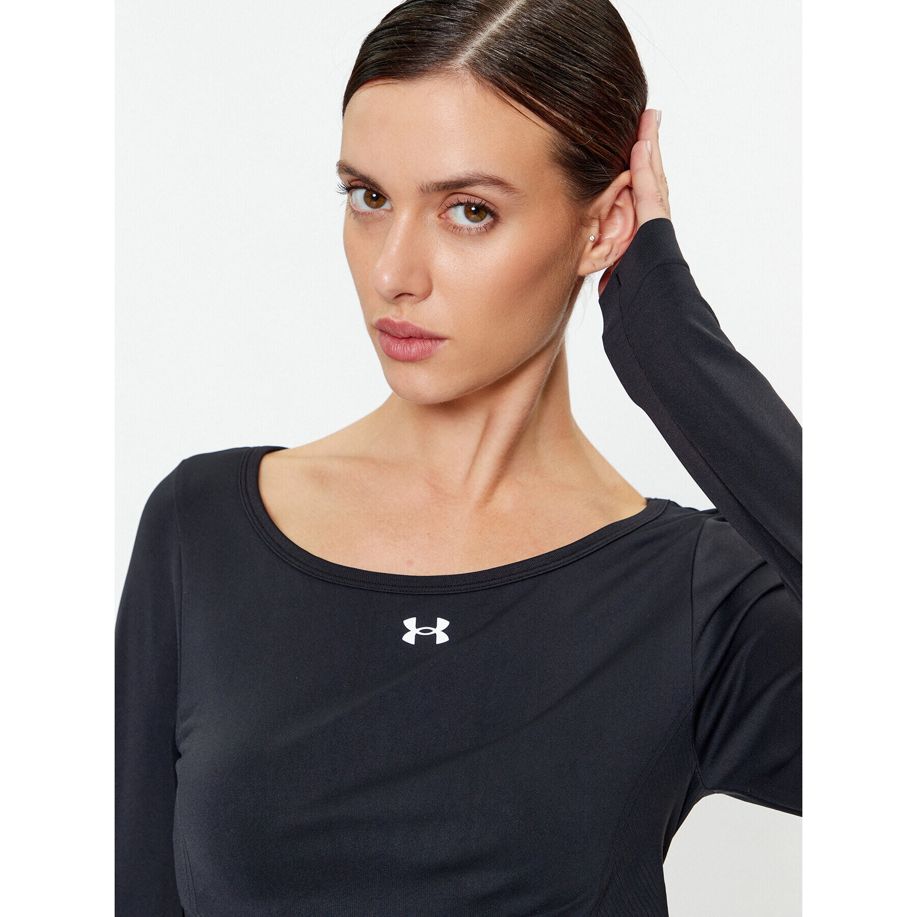 Under Armour Тениска от техническо трико Ua Train Seamless Ls 1379150 Черен Fitted Fit - Pepit.bg