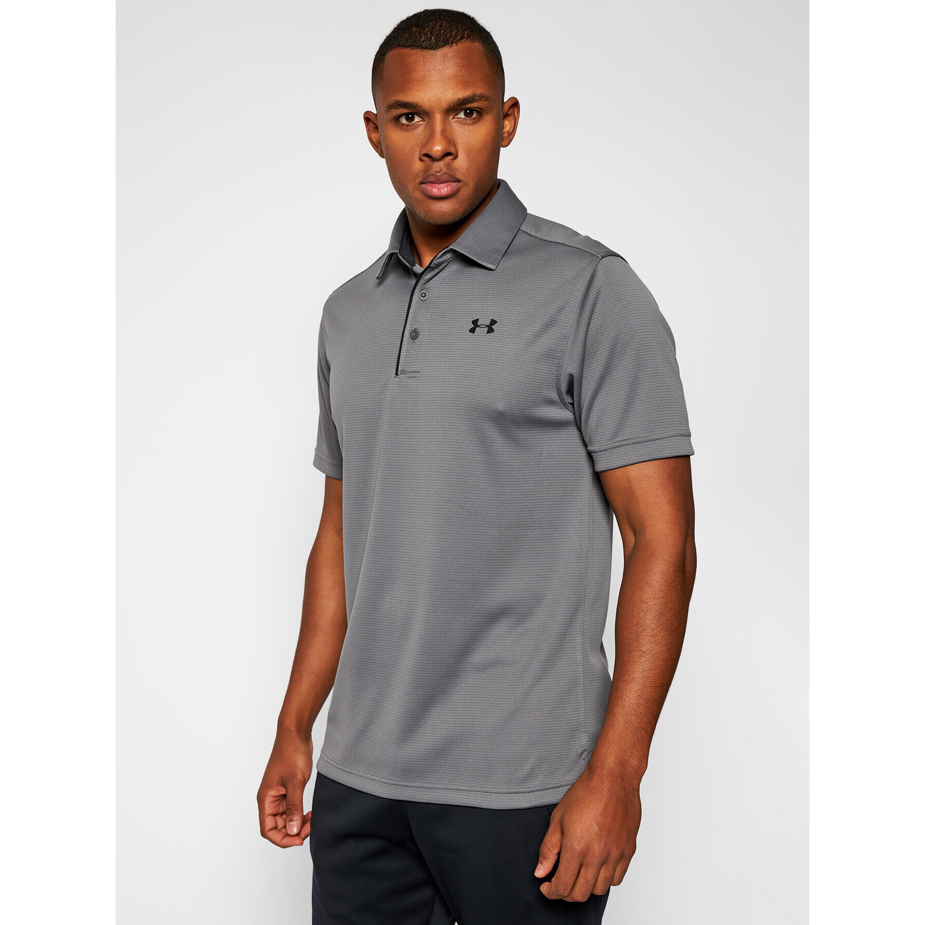 Under Armour Тениска с яка и копчета Ua Tech 1290140 Сив Loose Fit - Pepit.bg