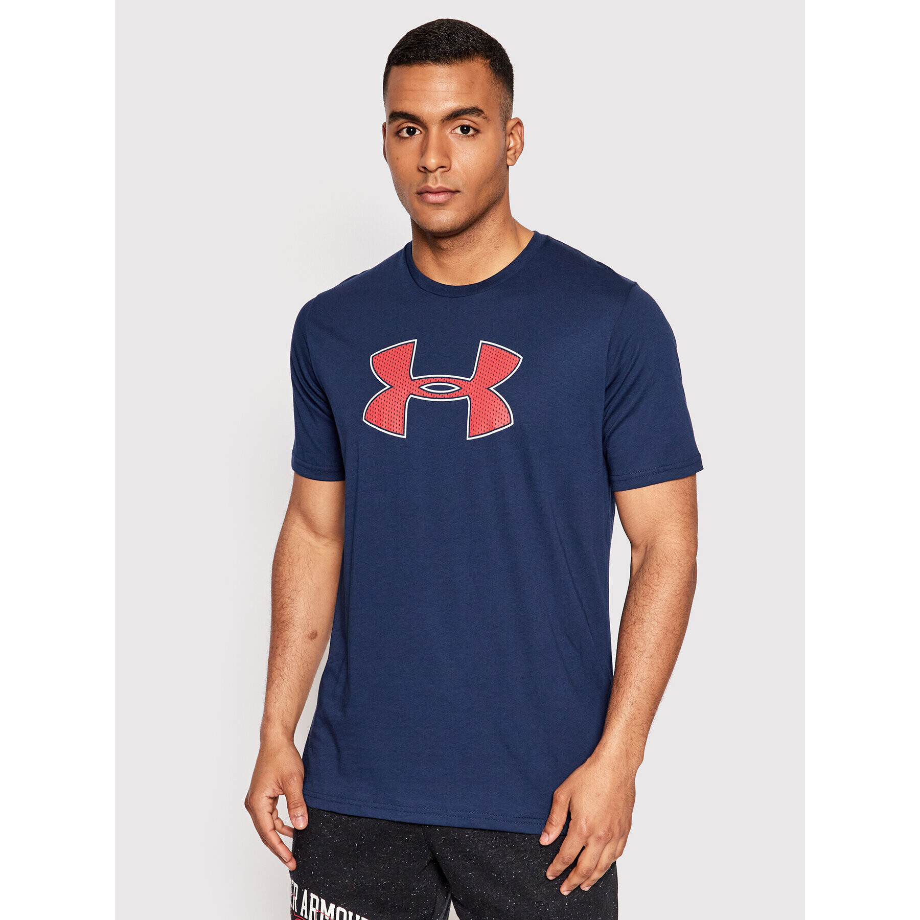 Under Armour Тишърт Big Logo 1329583 Тъмносин Regular Fit - Pepit.bg