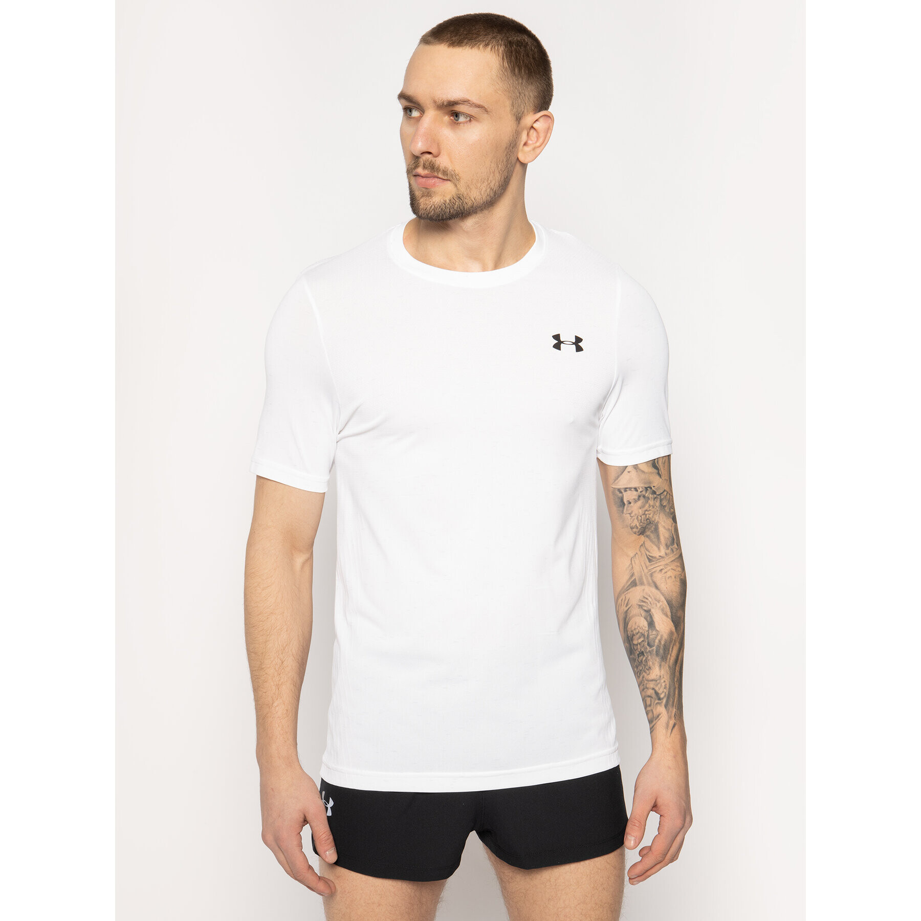 Under Armour Тишърт Seamless 1351449 Бял Regular Fit - Pepit.bg