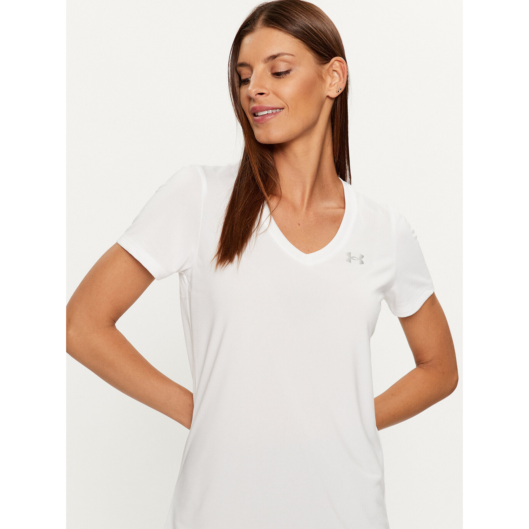 Under Armour Тишърт Tech Ssv - Solid 1255839 Бял Loose Fit - Pepit.bg