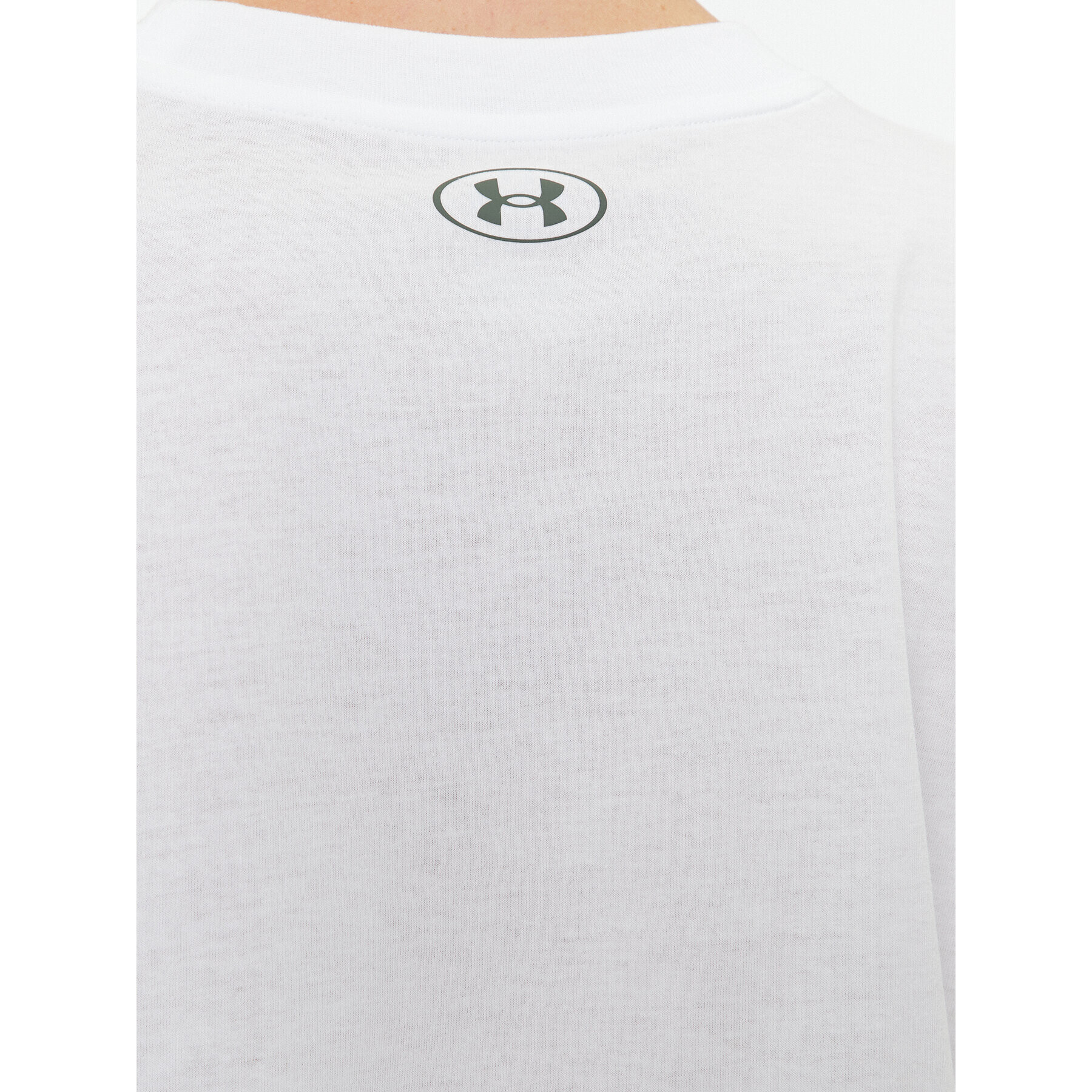 Under Armour Тишърт Ua Collegiate Crest Crop Ss 1379402 Бял Loose Fit - Pepit.bg