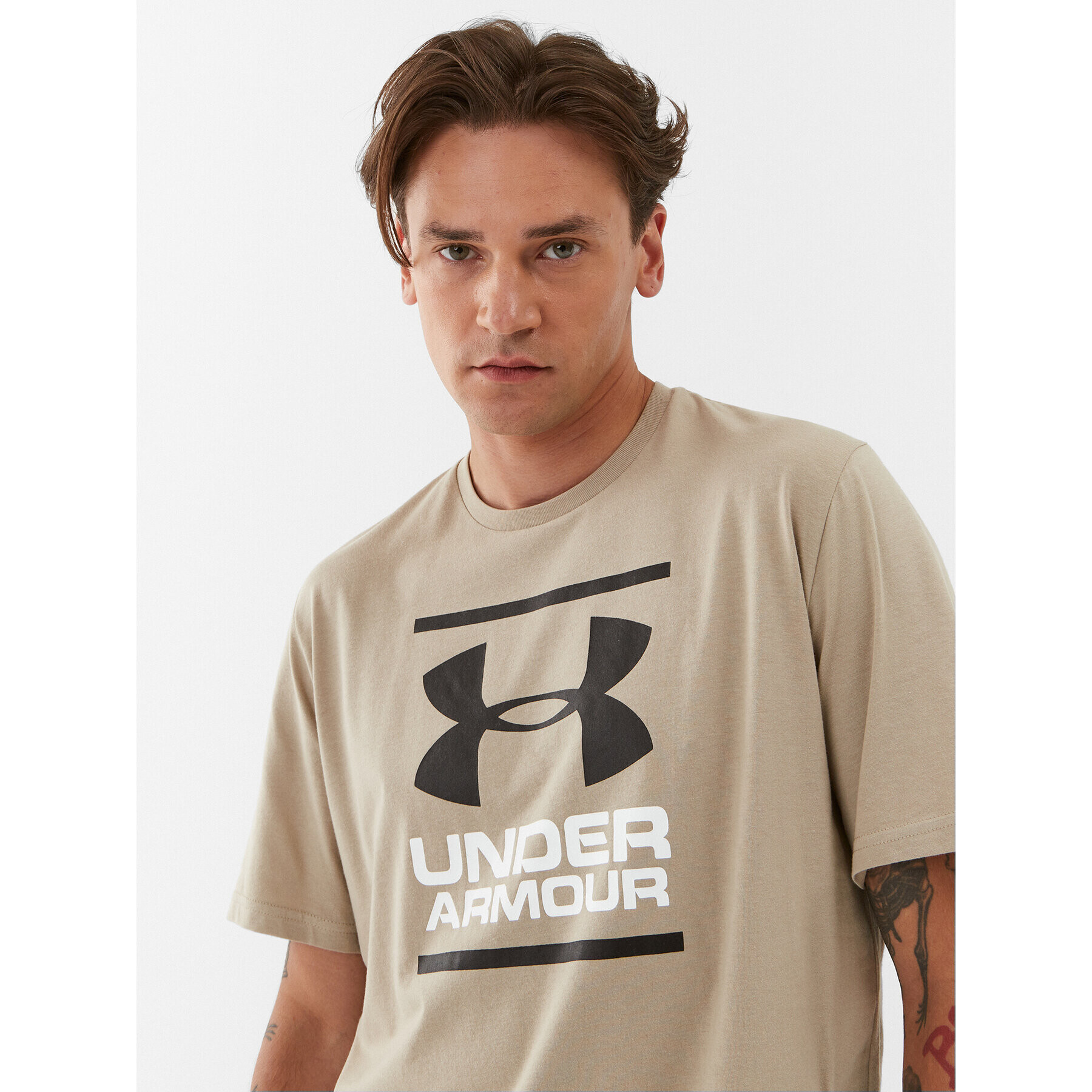 Under Armour Тишърт Ua Gl Foundation Ss 1326849 Каки Loose Fit - Pepit.bg