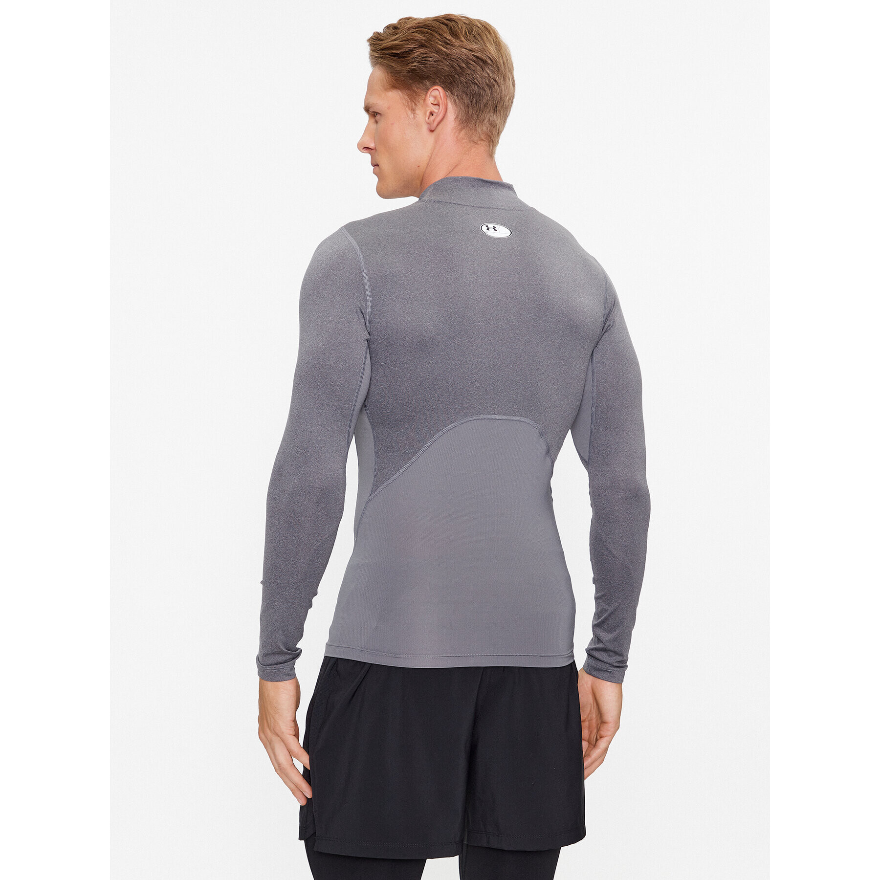 Under Armour Тишърт Ua Hg Armour Comp Mock Ls 1369606 Сив Compression Fit - Pepit.bg