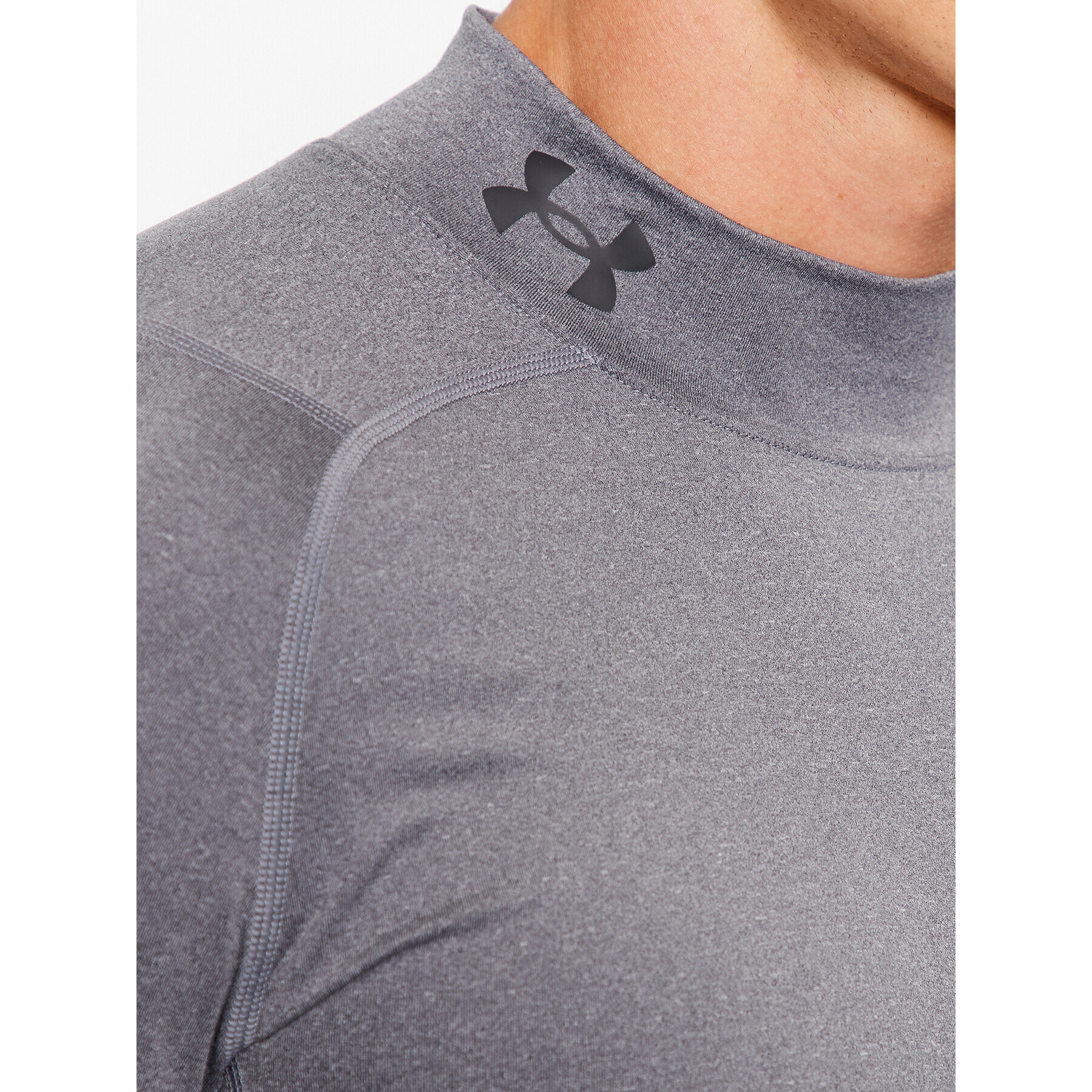 Under Armour Тишърт Ua Hg Armour Comp Mock Ls 1369606 Сив Compression Fit - Pepit.bg