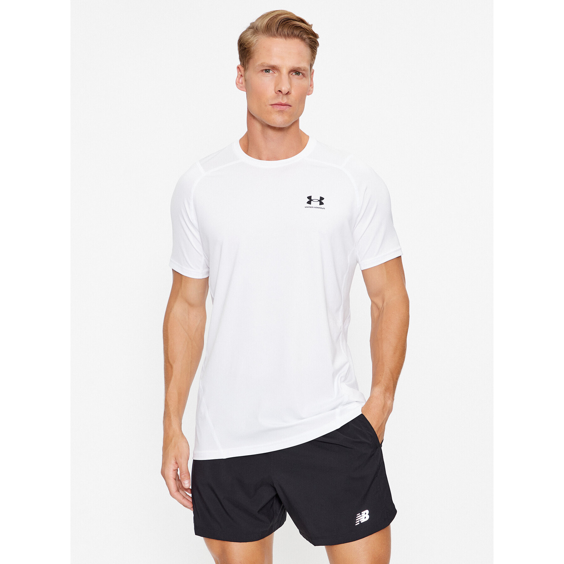 Under Armour Тишърт Ua Hg Armour Fitted Ss 1361683 Бял Fitted Fit - Pepit.bg