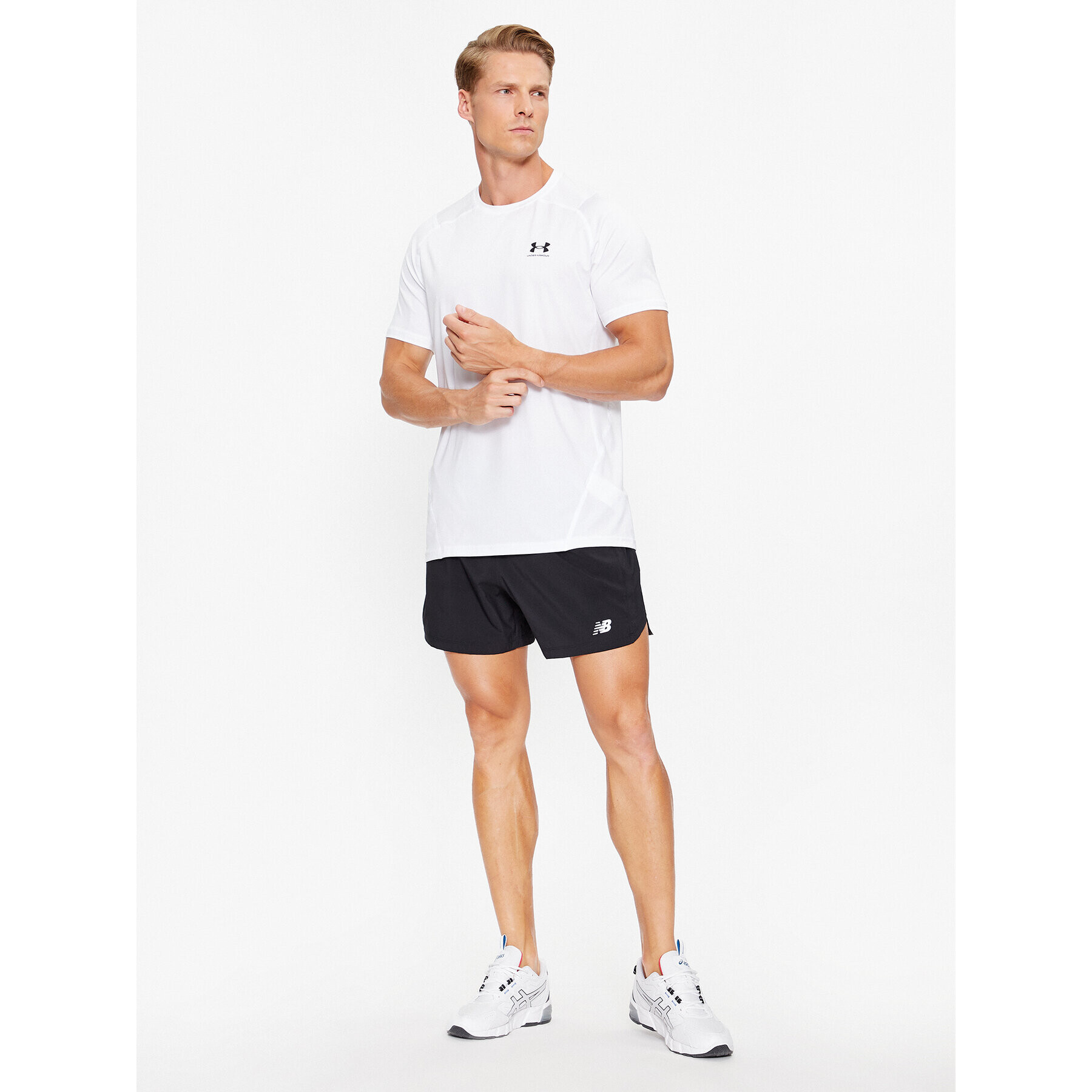 Under Armour Тишърт Ua Hg Armour Fitted Ss 1361683 Бял Fitted Fit - Pepit.bg