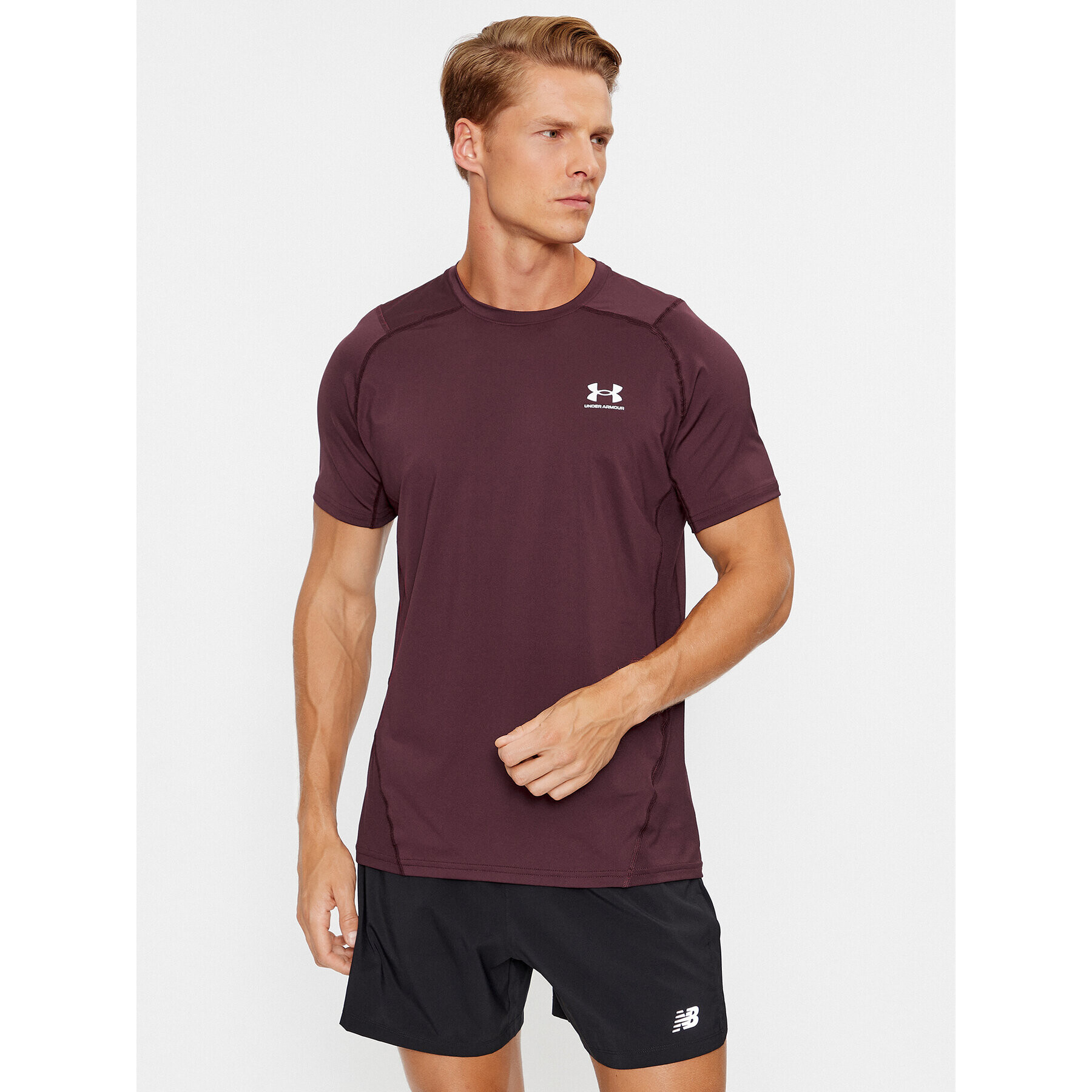 Under Armour Тишърт Ua Hg Armour Fitted Ss 1361683 Бордо Fitted Fit - Pepit.bg