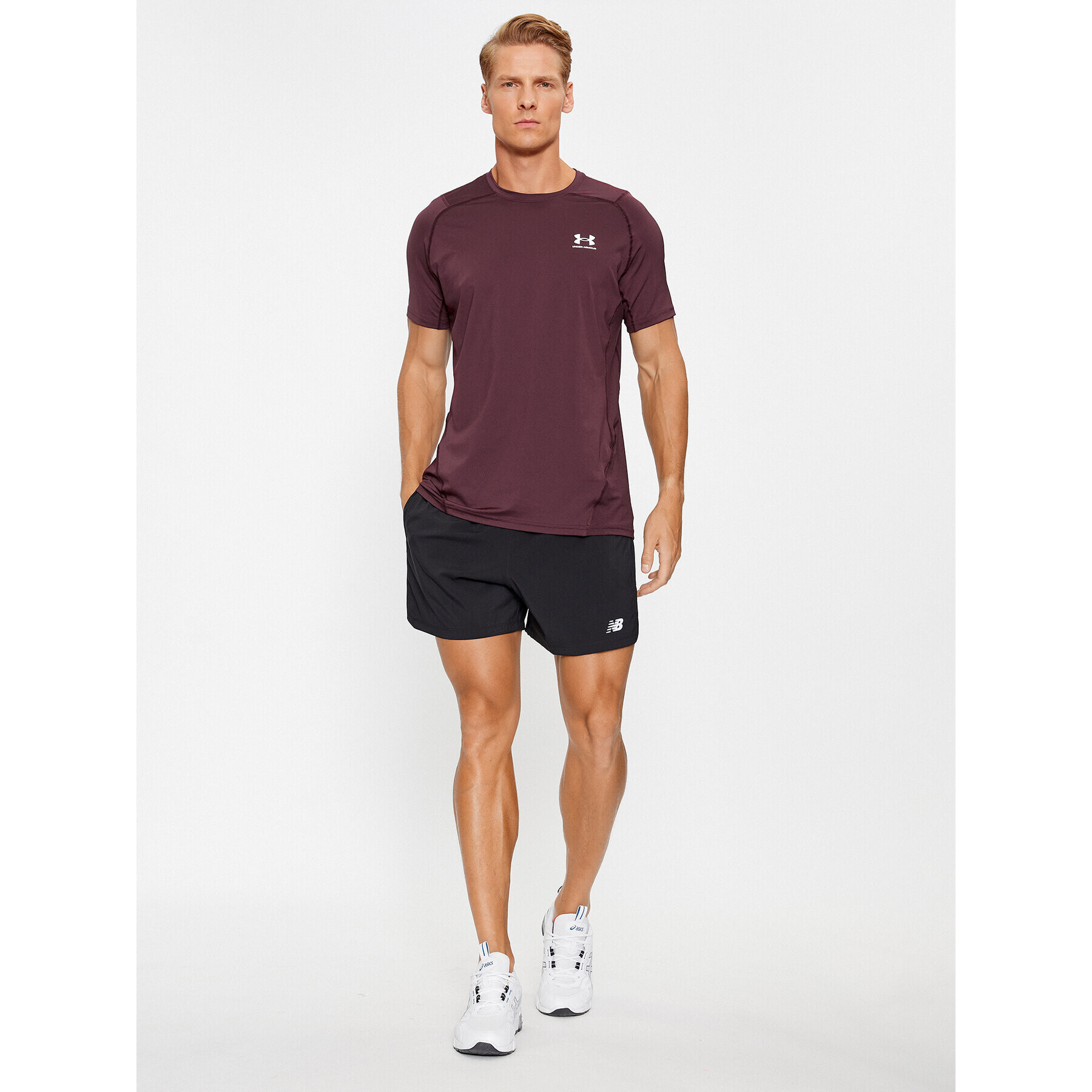 Under Armour Тишърт Ua Hg Armour Fitted Ss 1361683 Бордо Fitted Fit - Pepit.bg