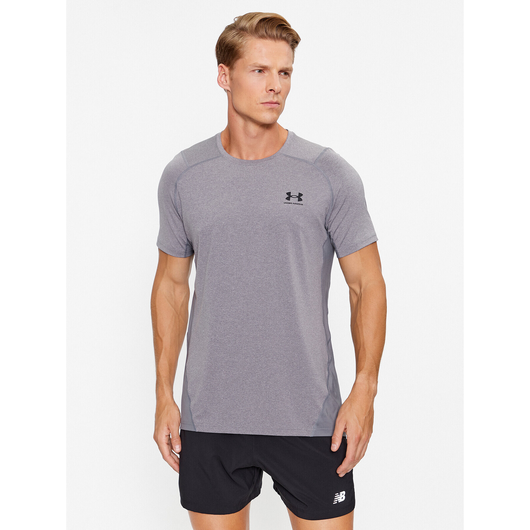 Under Armour Тишърт Ua Hg Armour Fitted Ss 1361683 Сив Fitted Fit - Pepit.bg