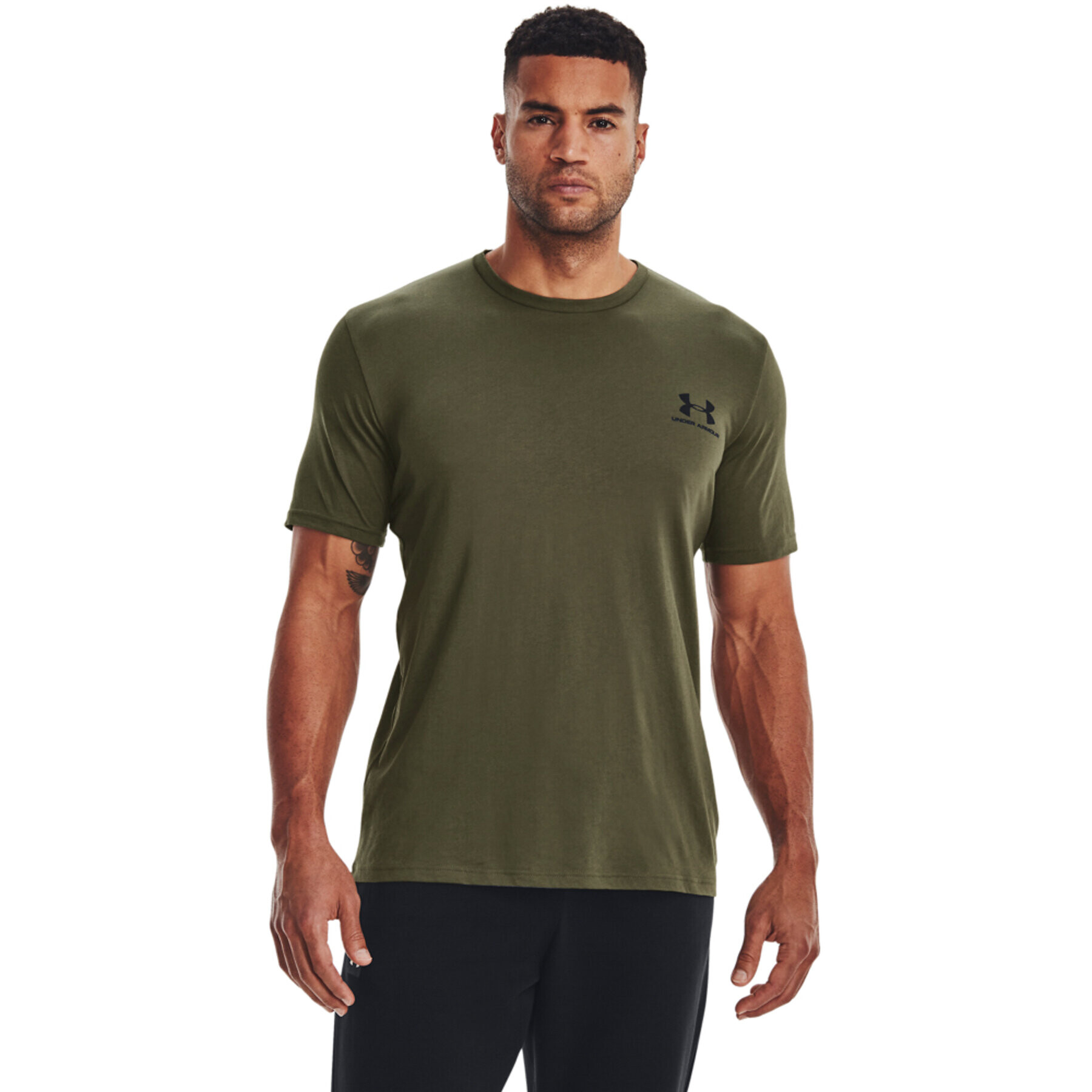 Under Armour Тишърт UA SPORTSTYLE LC SS 1326799 Каки Regular Fit - Pepit.bg