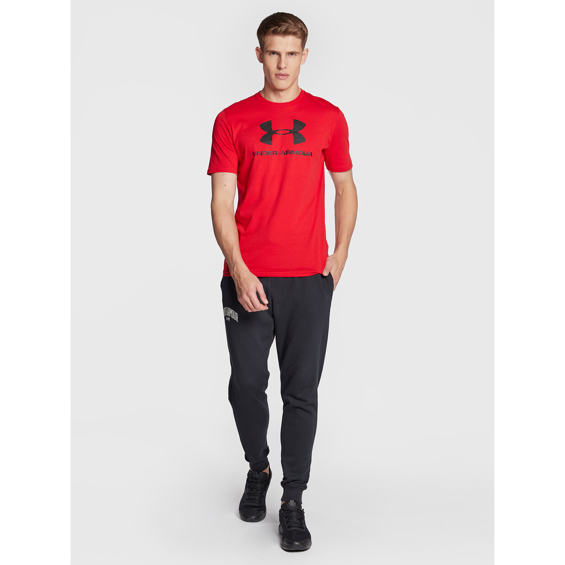 Under Armour Тишърт Ua Sportstyle Logo 1329590 Червен Loose Fit - Pepit.bg