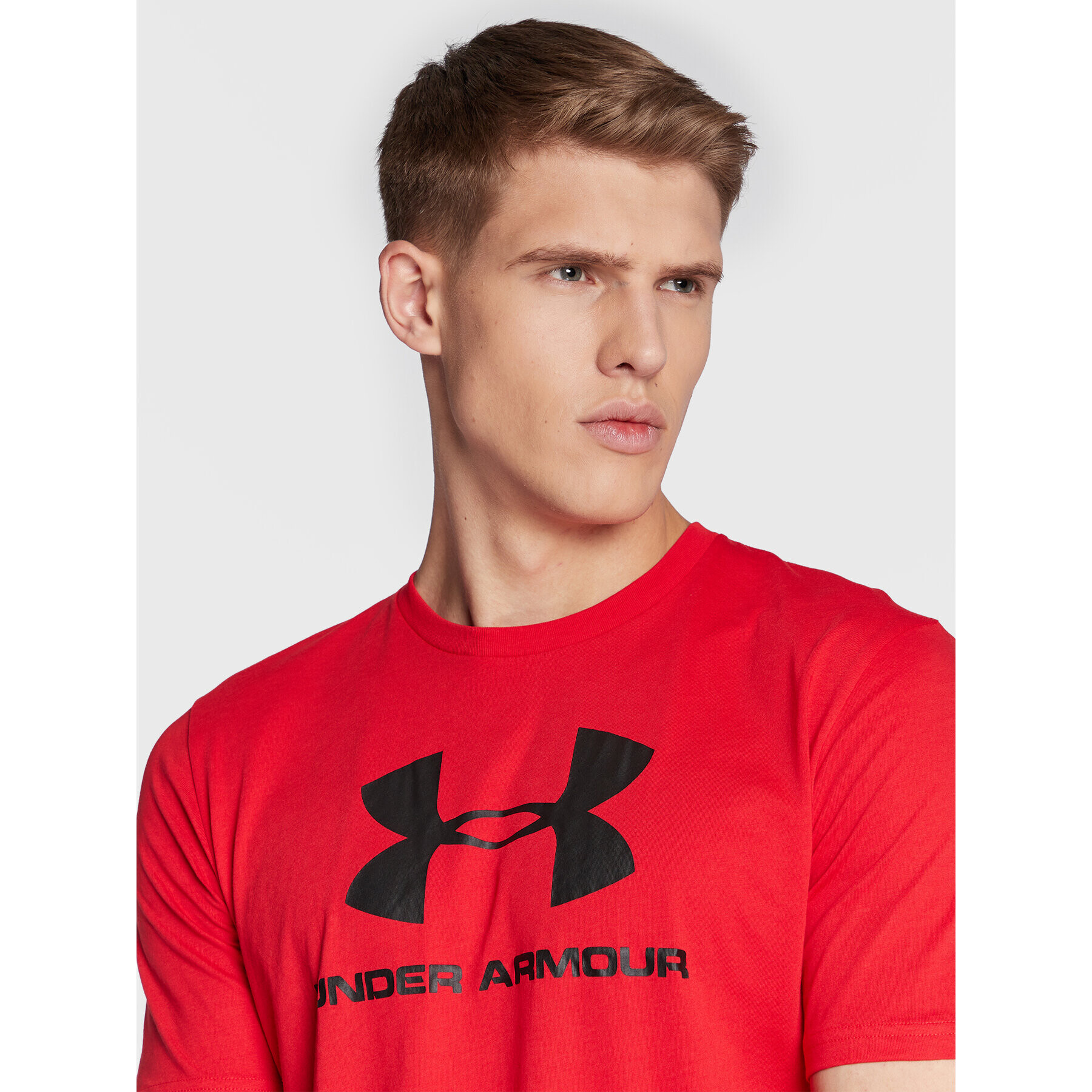 Under Armour Тишърт Ua Sportstyle Logo 1329590 Червен Loose Fit - Pepit.bg