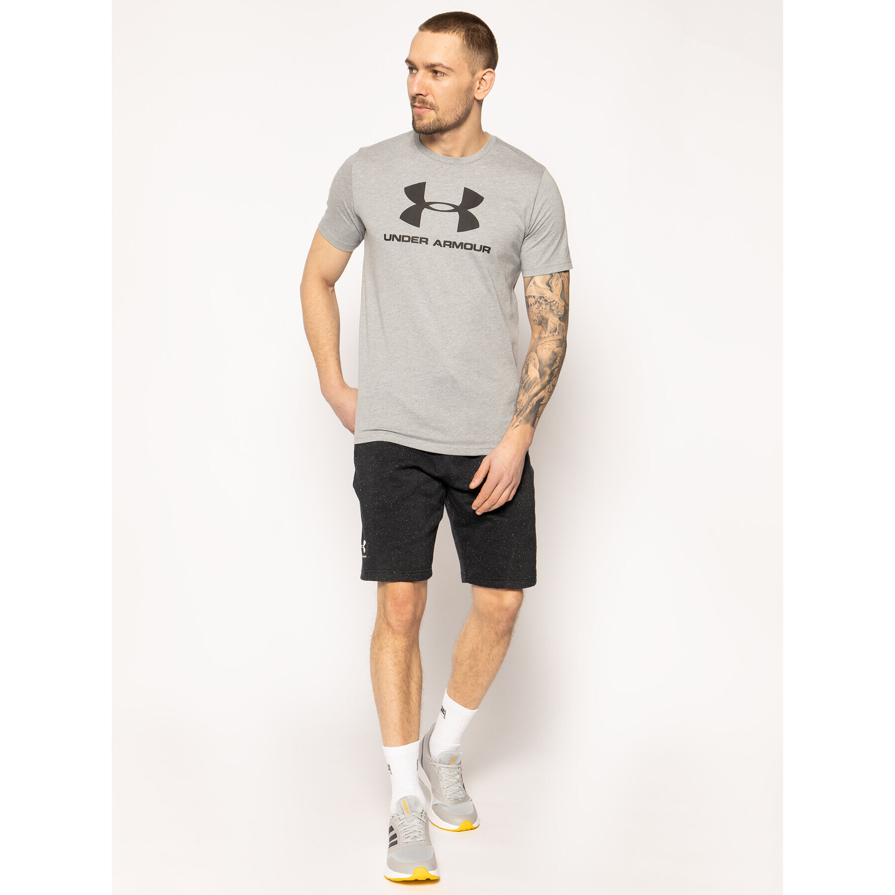 Under Armour Тишърт Ua Sportstyle Logo 1329590 Сив Regular Fit - Pepit.bg