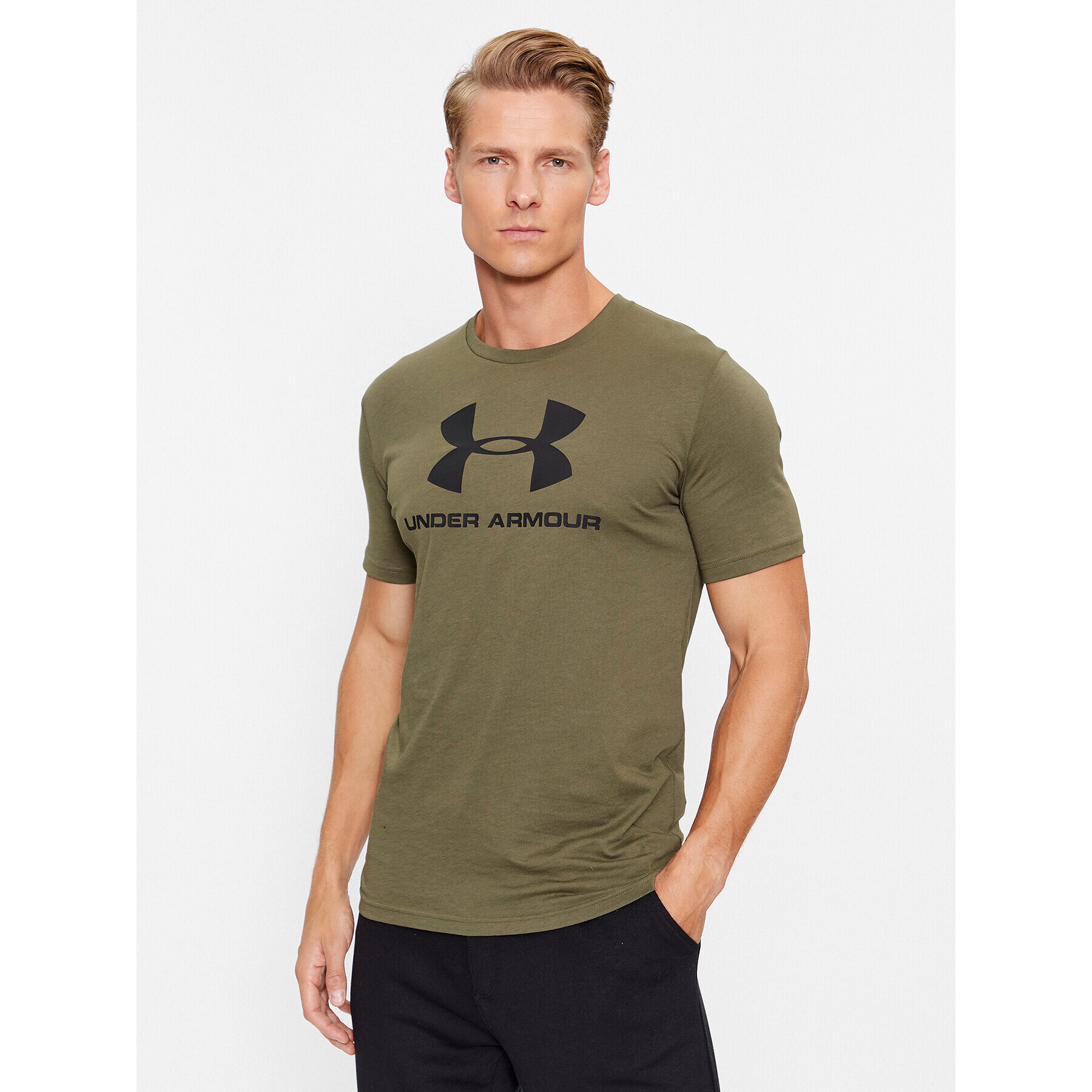 Under Armour Тишърт Ua Sportstyle Logo Ss 1329590 Каки Loose Fit - Pepit.bg