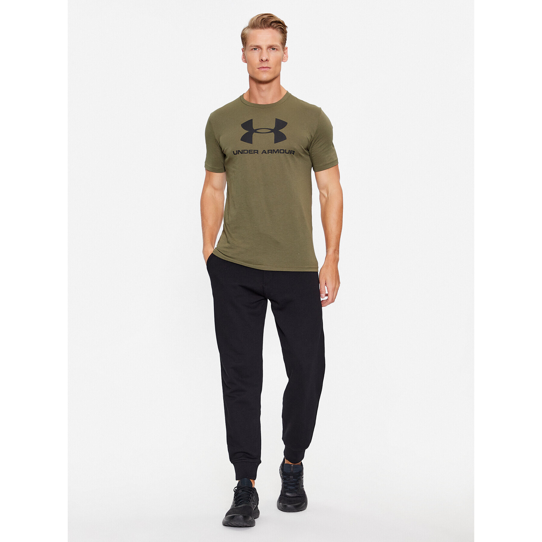 Under Armour Тишърт Ua Sportstyle Logo Ss 1329590 Каки Loose Fit - Pepit.bg