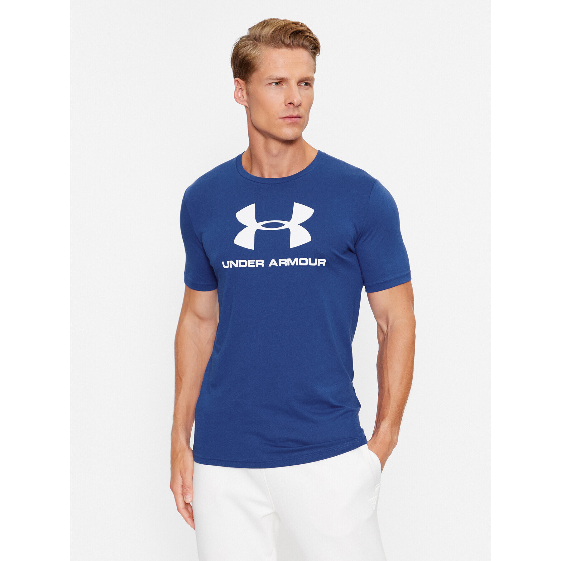 Under Armour Тишърт Ua Sportstyle Logo Ss 1329590 Син Loose Fit - Pepit.bg