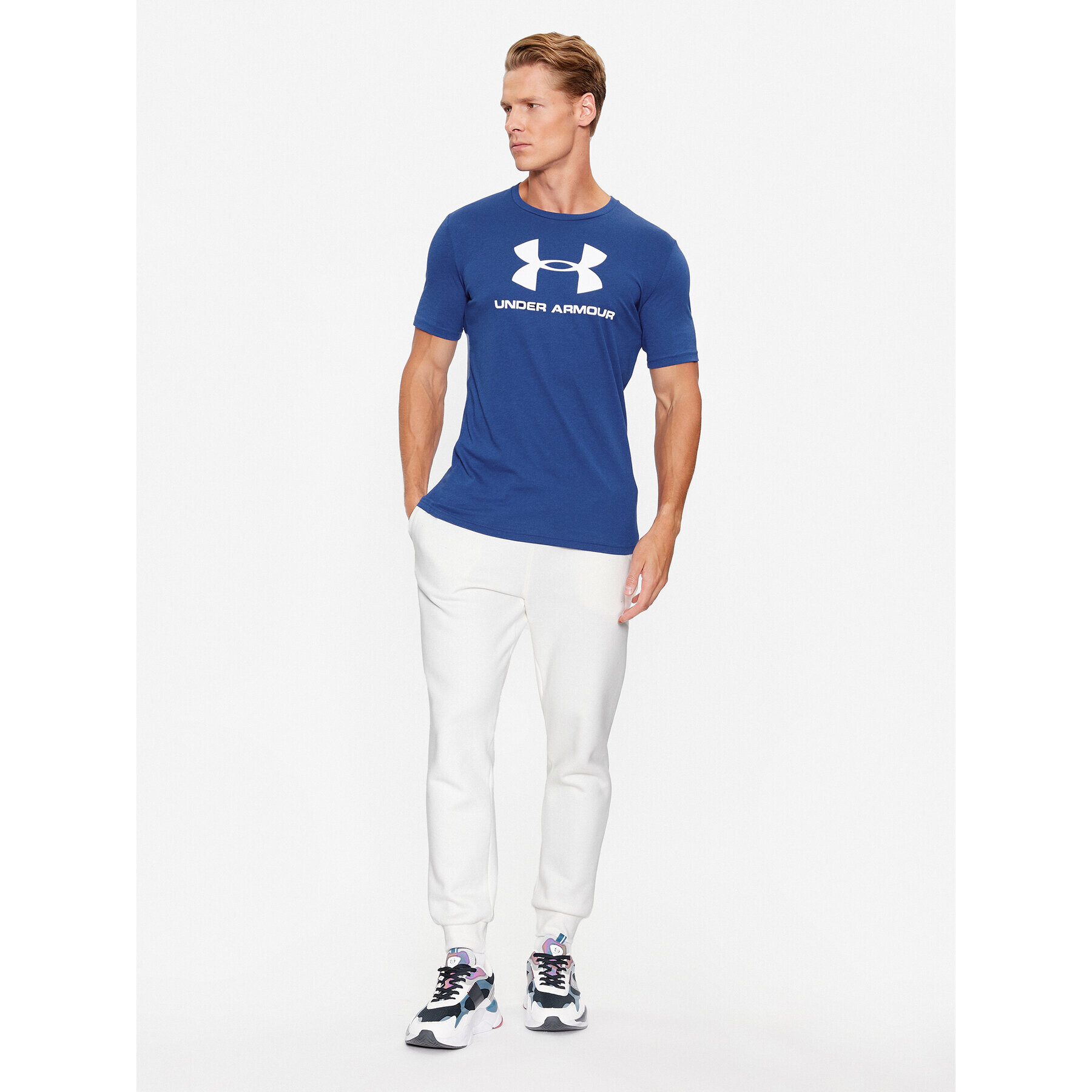 Under Armour Тишърт Ua Sportstyle Logo Ss 1329590 Син Loose Fit - Pepit.bg