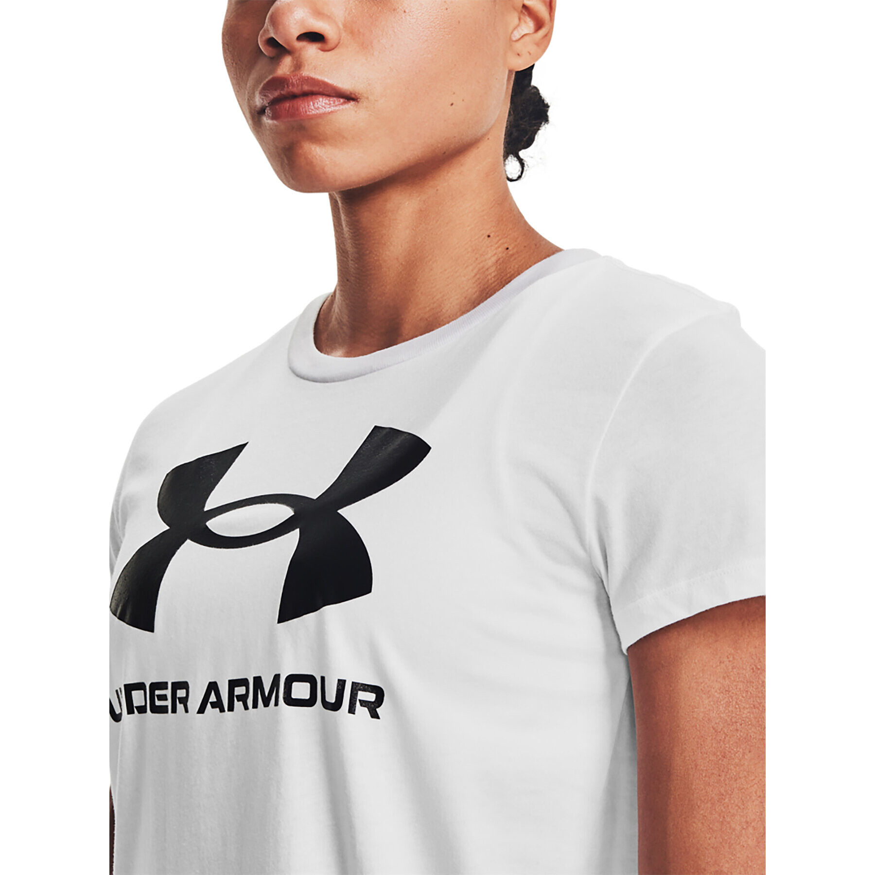 Under Armour Тишърт UA SPORTSTYLE LOGO SS 1356305 Бял Regular Fit - Pepit.bg