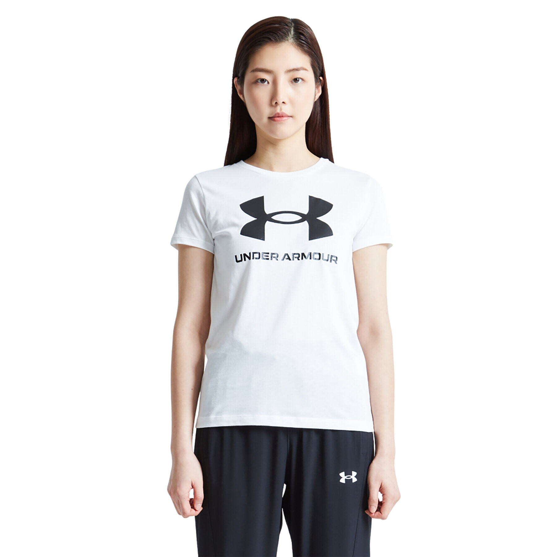 Under Armour Тишърт UA SPORTSTYLE LOGO SS 1356305 Бял Regular Fit - Pepit.bg