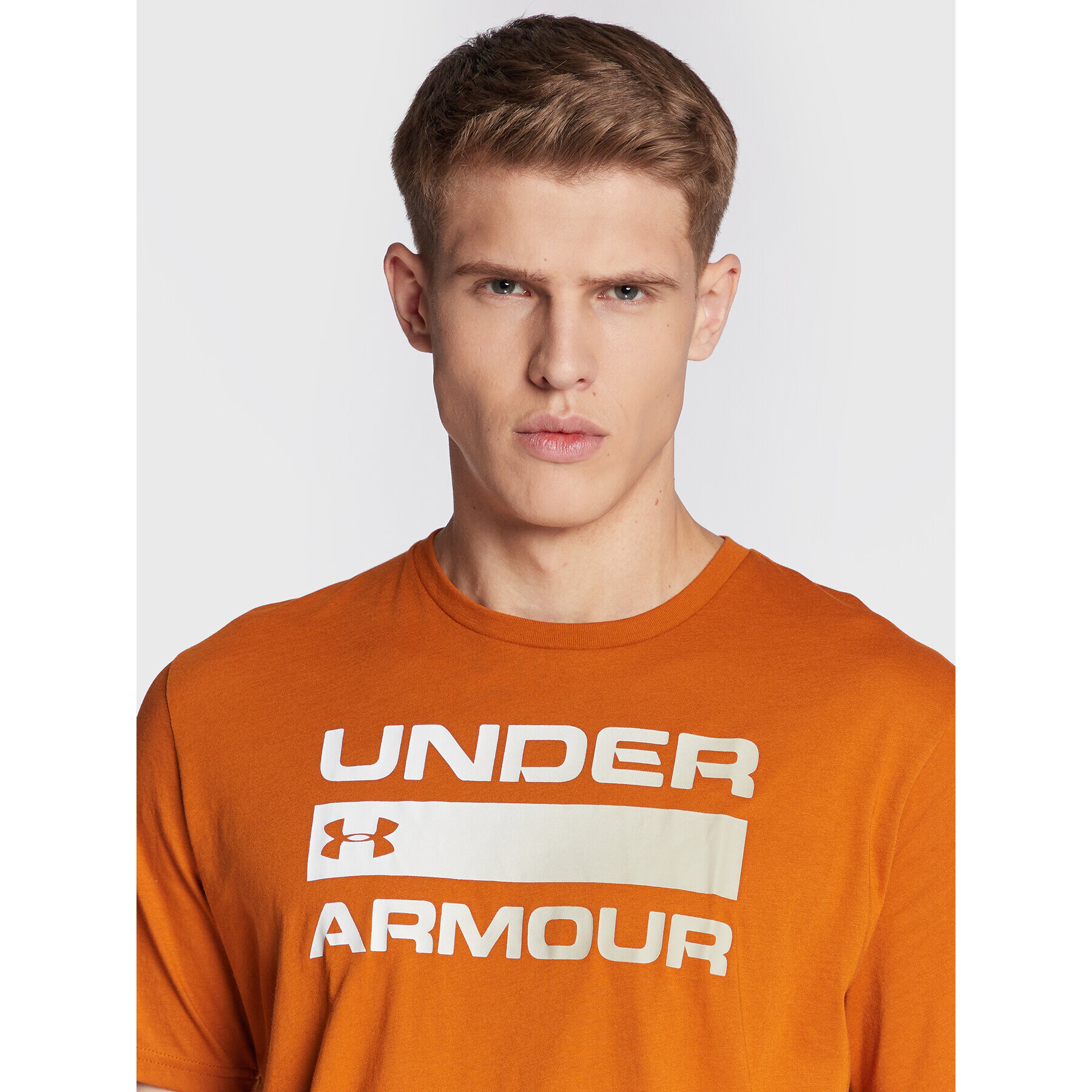 Under Armour Тишърт Ua Team Issue Wordmark 1329582 Оранжев Loose Fit - Pepit.bg