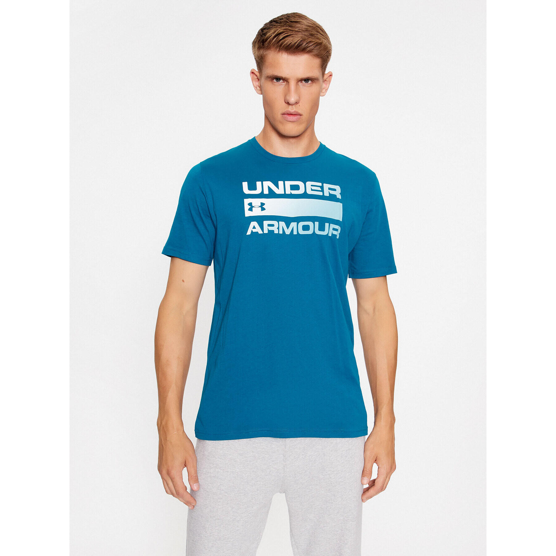 Under Armour Тишърт Ua Team Issue Wordmark Ss 1329582 Син Loose Fit - Pepit.bg