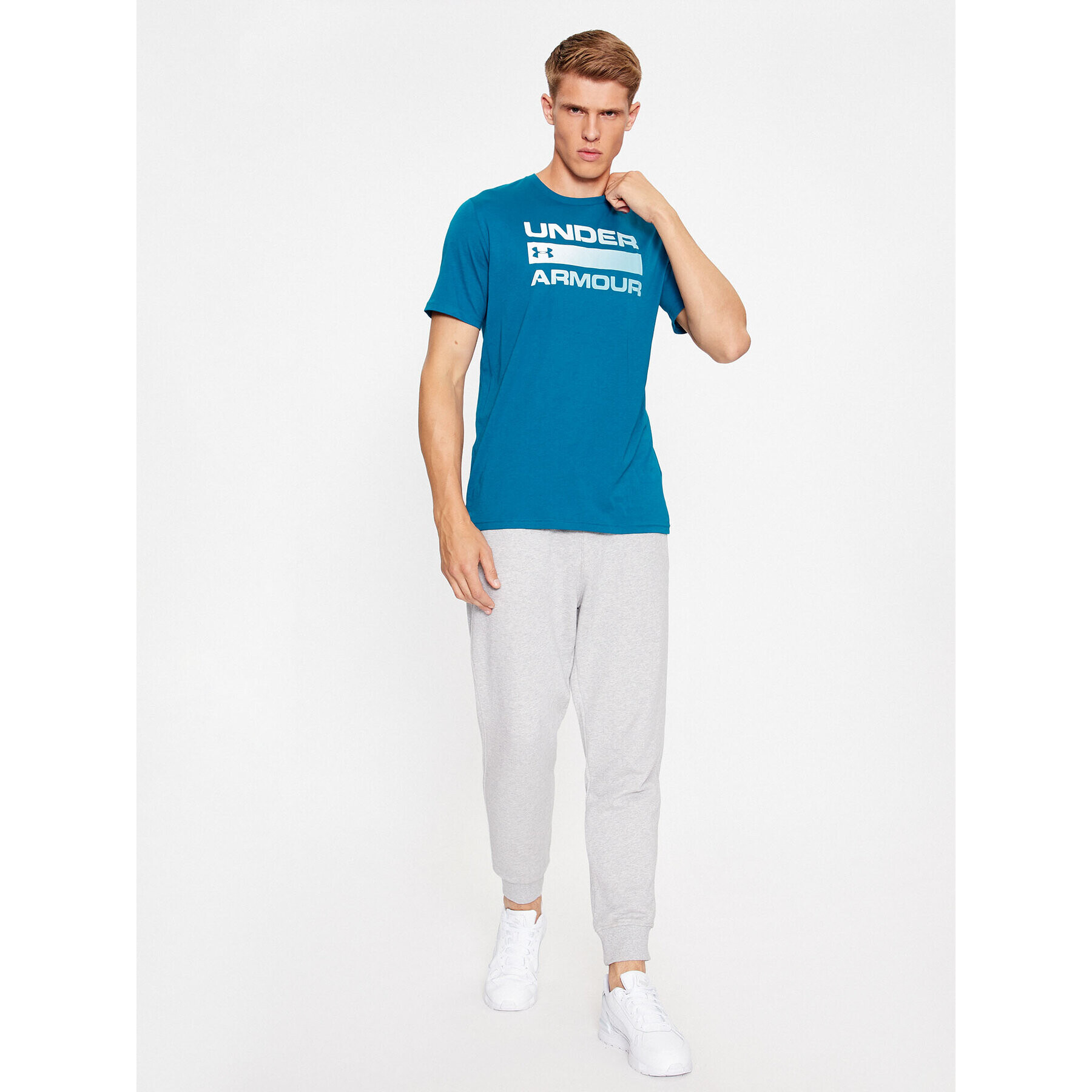 Under Armour Тишърт Ua Team Issue Wordmark Ss 1329582 Син Loose Fit - Pepit.bg