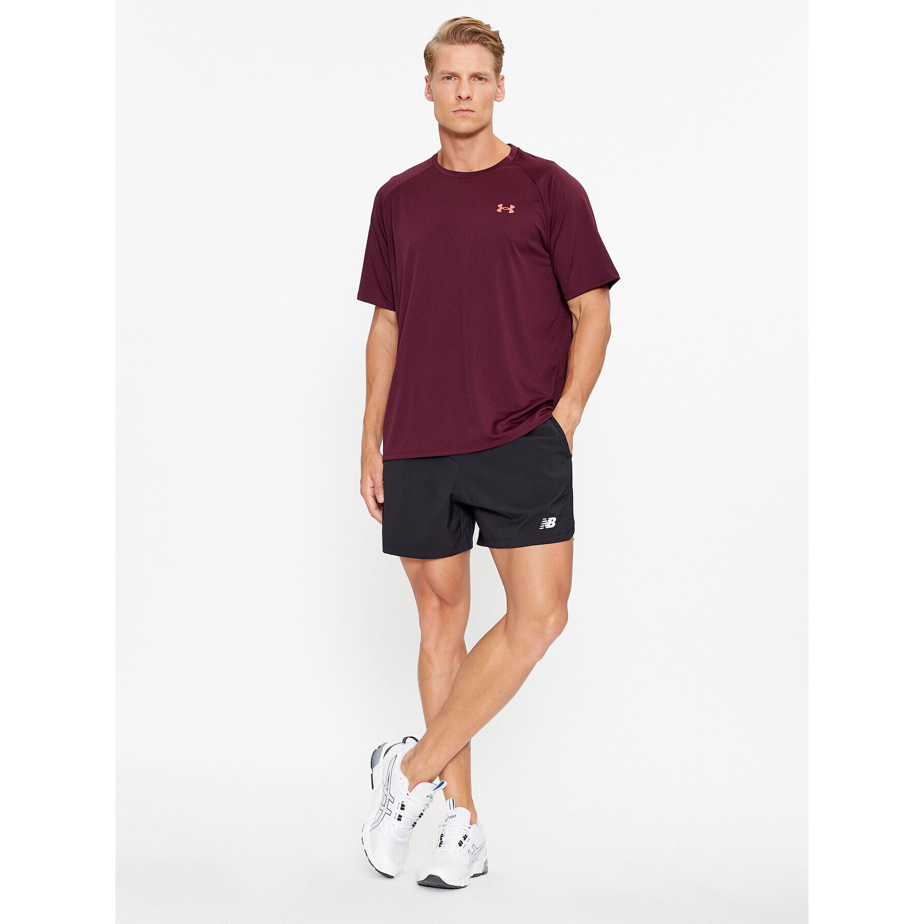 Under Armour Тишърт Ua Tech 2.0 Ss Tee Novelty 1345317 Бордо Loose Fit - Pepit.bg